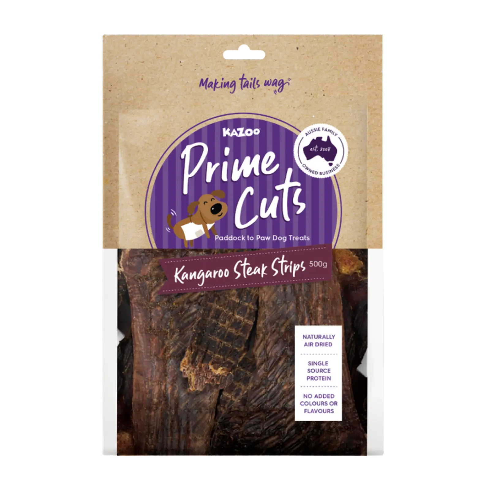 Prime Cuts Kangaroo Steak Strips Dog Treats Prime Cuts