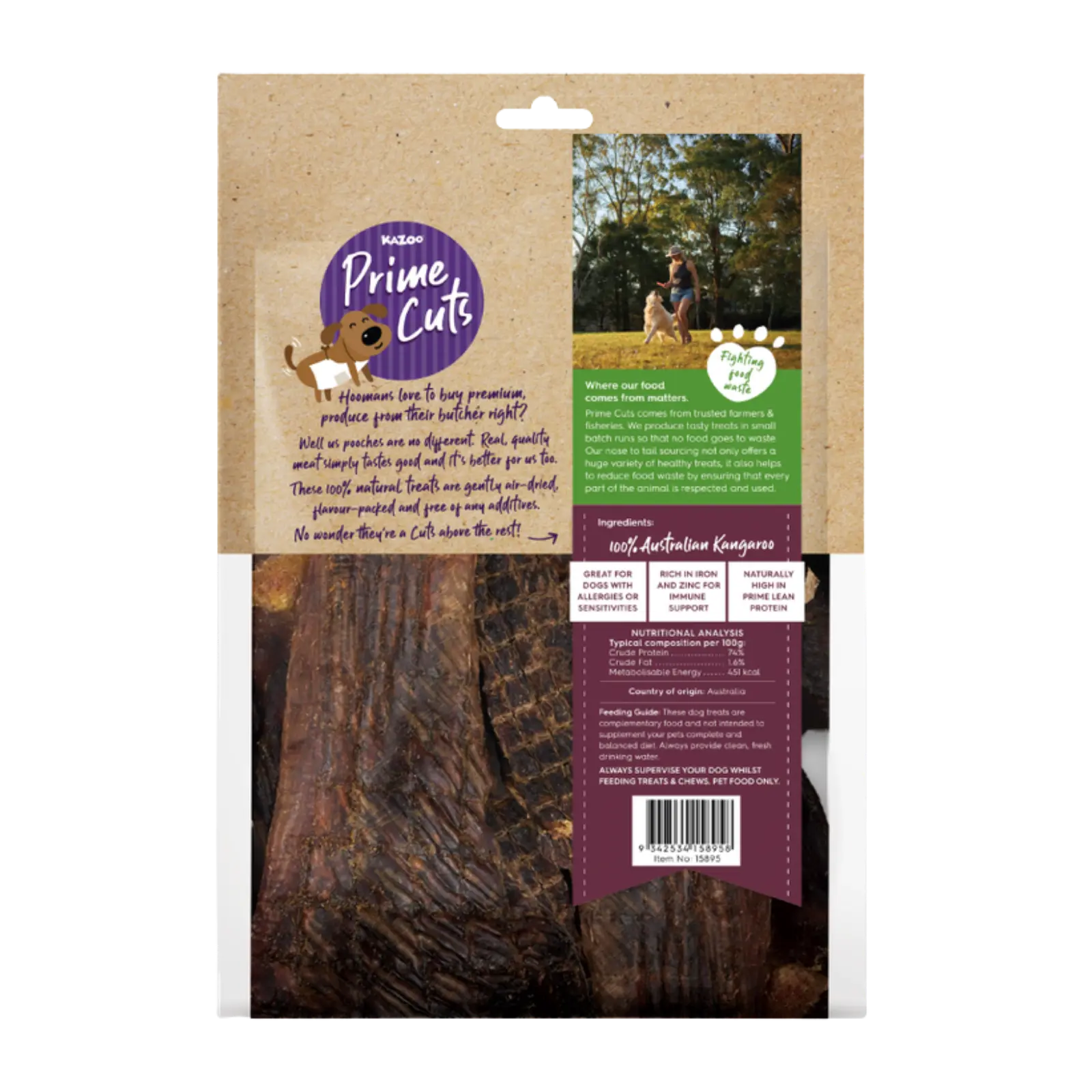 Prime Cuts Kangaroo Steak Strips Dog Treats Prime Cuts