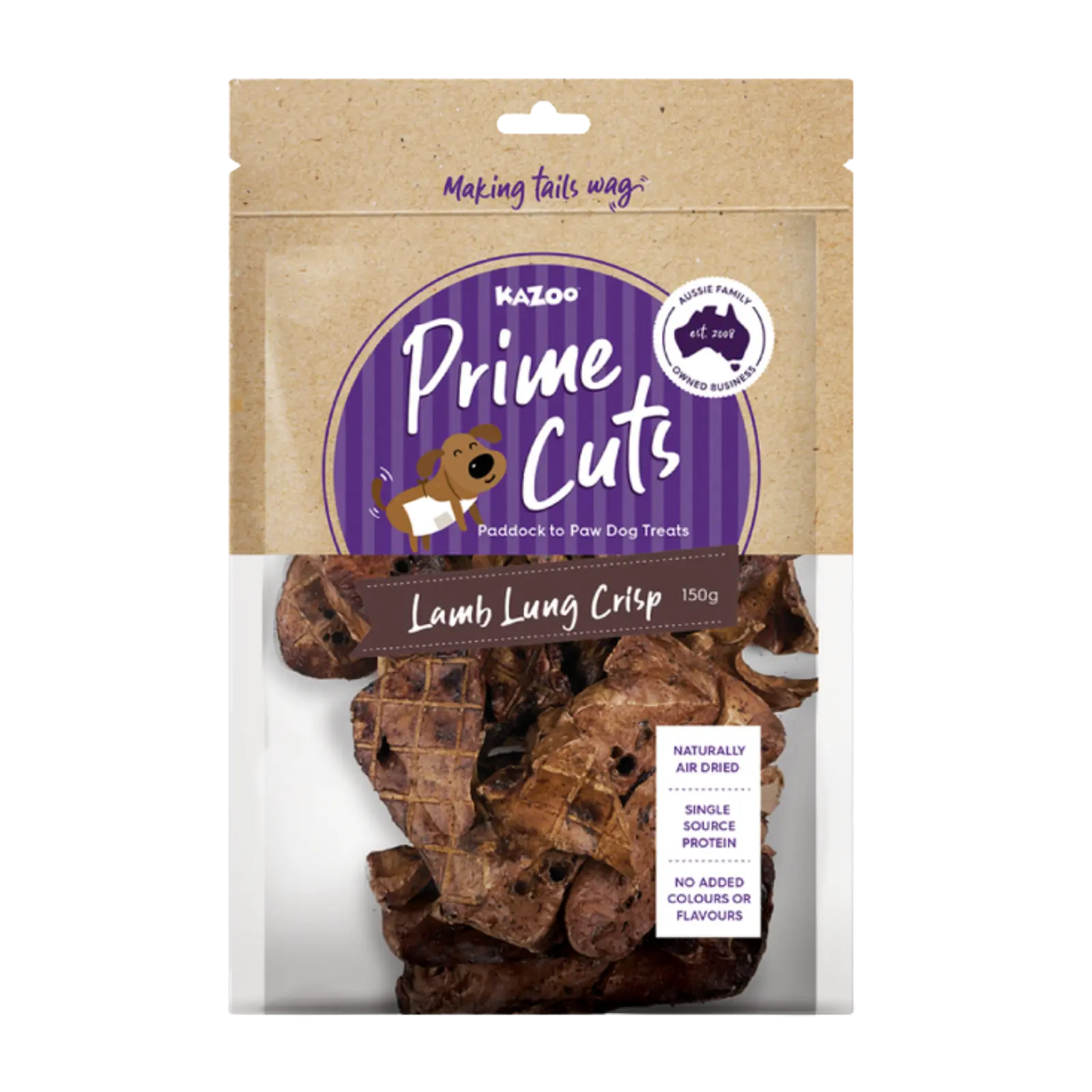 Prime Cuts Lamb Lung Crisp Dog Treats Prime Cuts