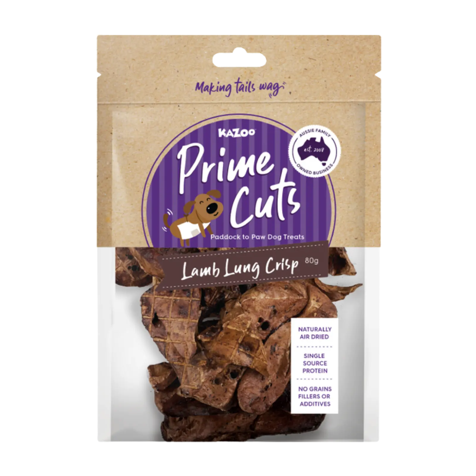 Prime Cuts Lamb Lung Crisp Dog Treats Prime Cuts