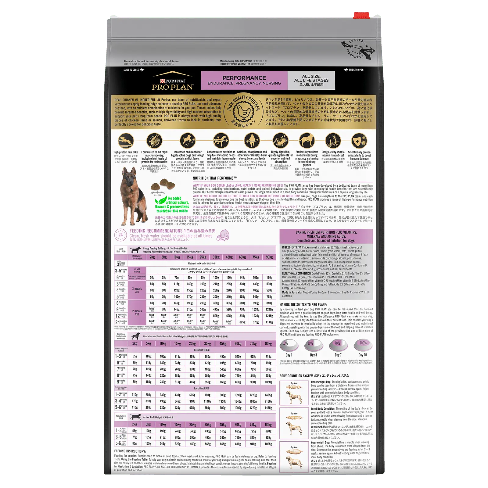 Pro Plan Dog Food Adult Performance Chicken - Kellyville Pets