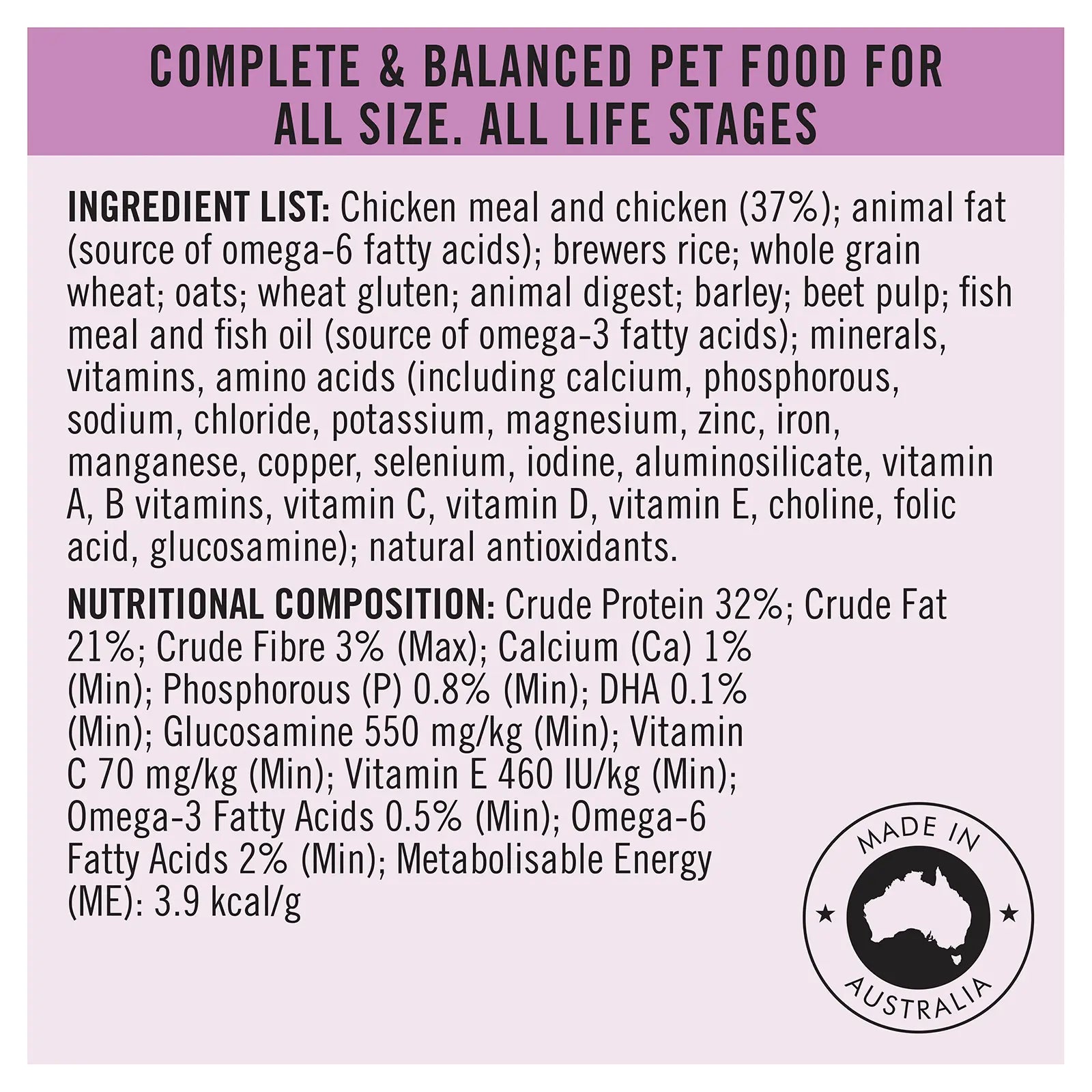 Pro Plan Dog Food Adult Performance Chicken - Kellyville Pets