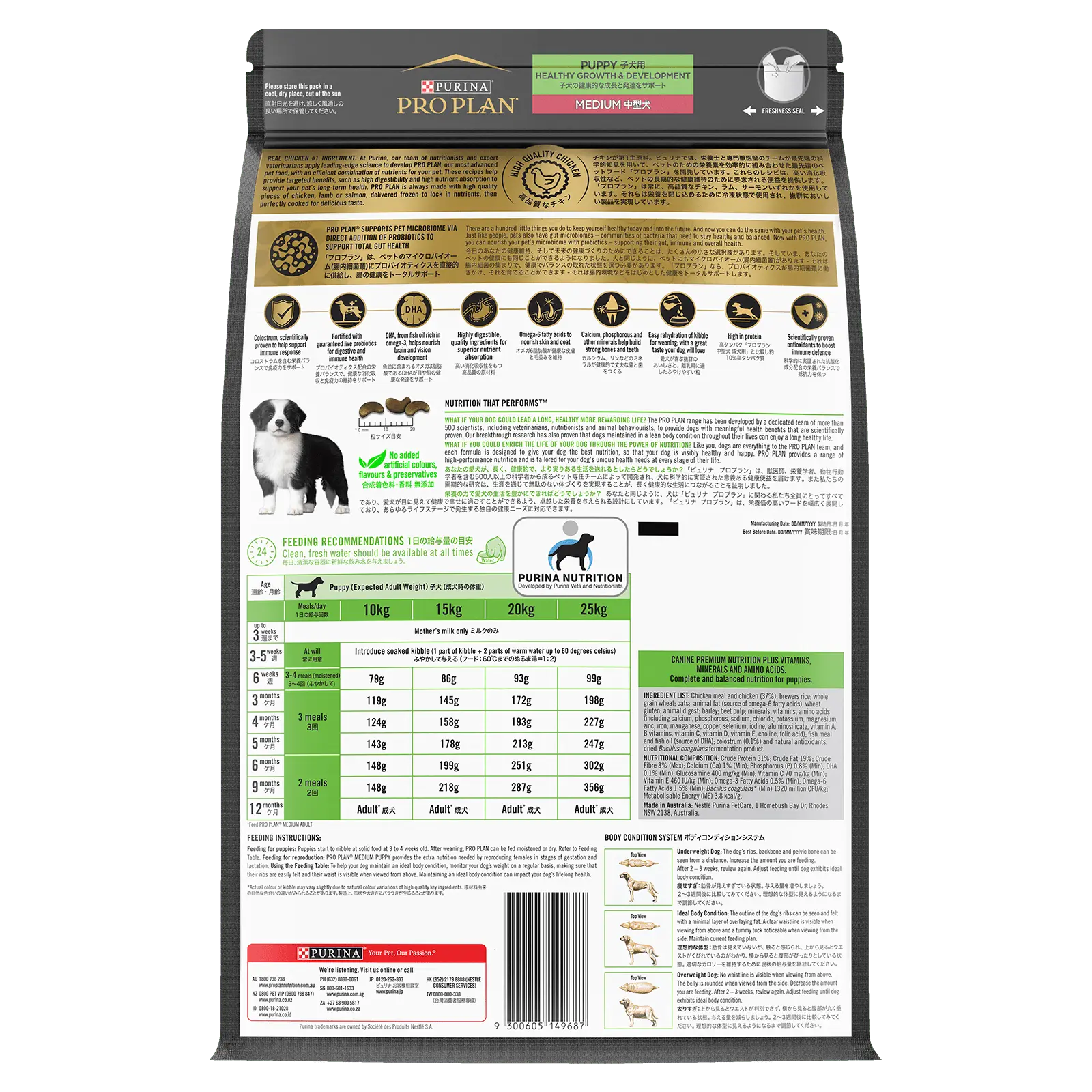 Pro Plan Dog Food Puppy Medium Breed Chicken - Kellyville Pets