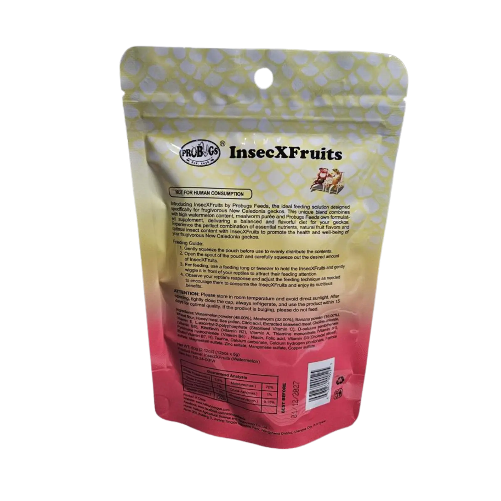 Probugs InsecXFruits Watermelon Puree - 12 x 5g Probugs