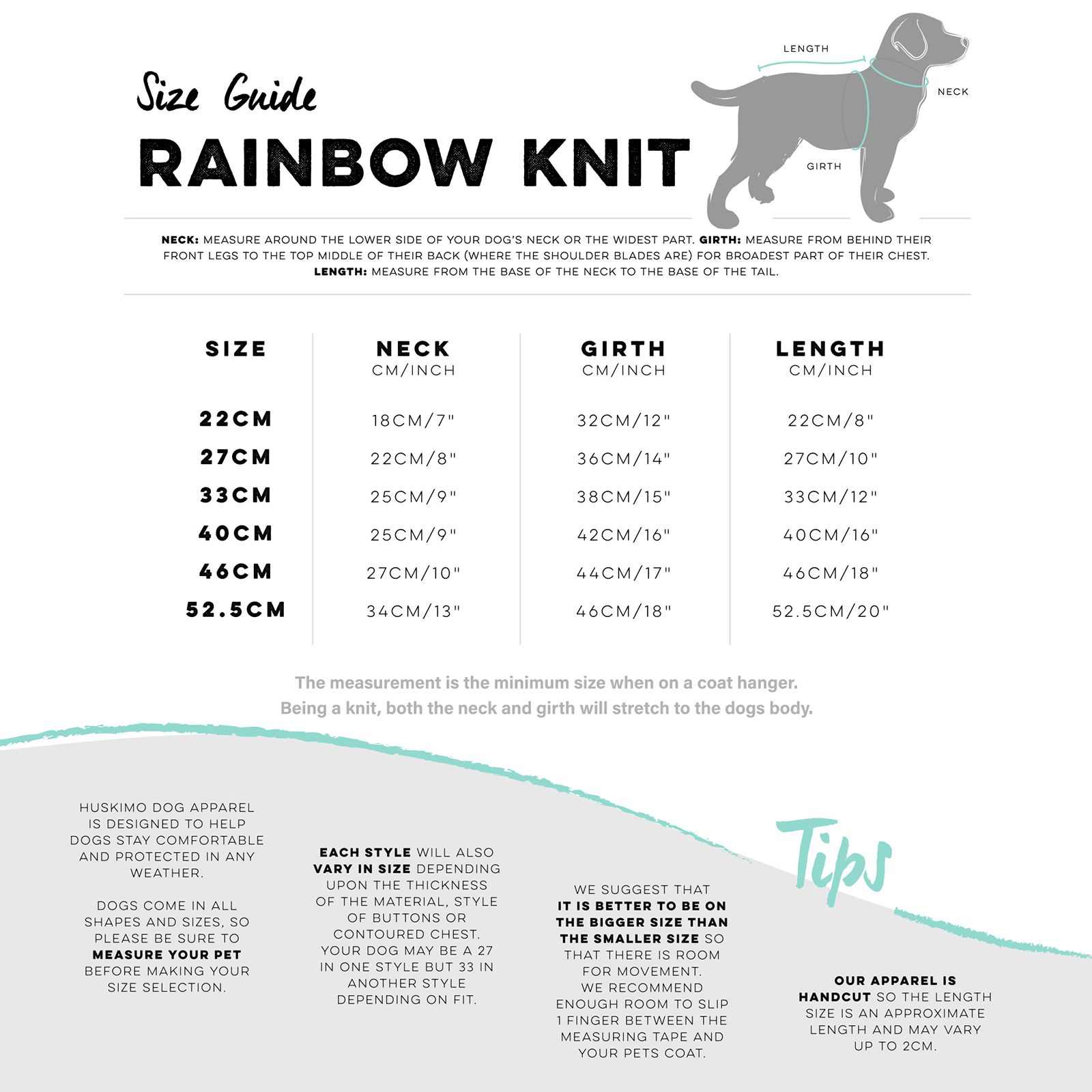 Huskimo Dog Coat Rainbow Jumper