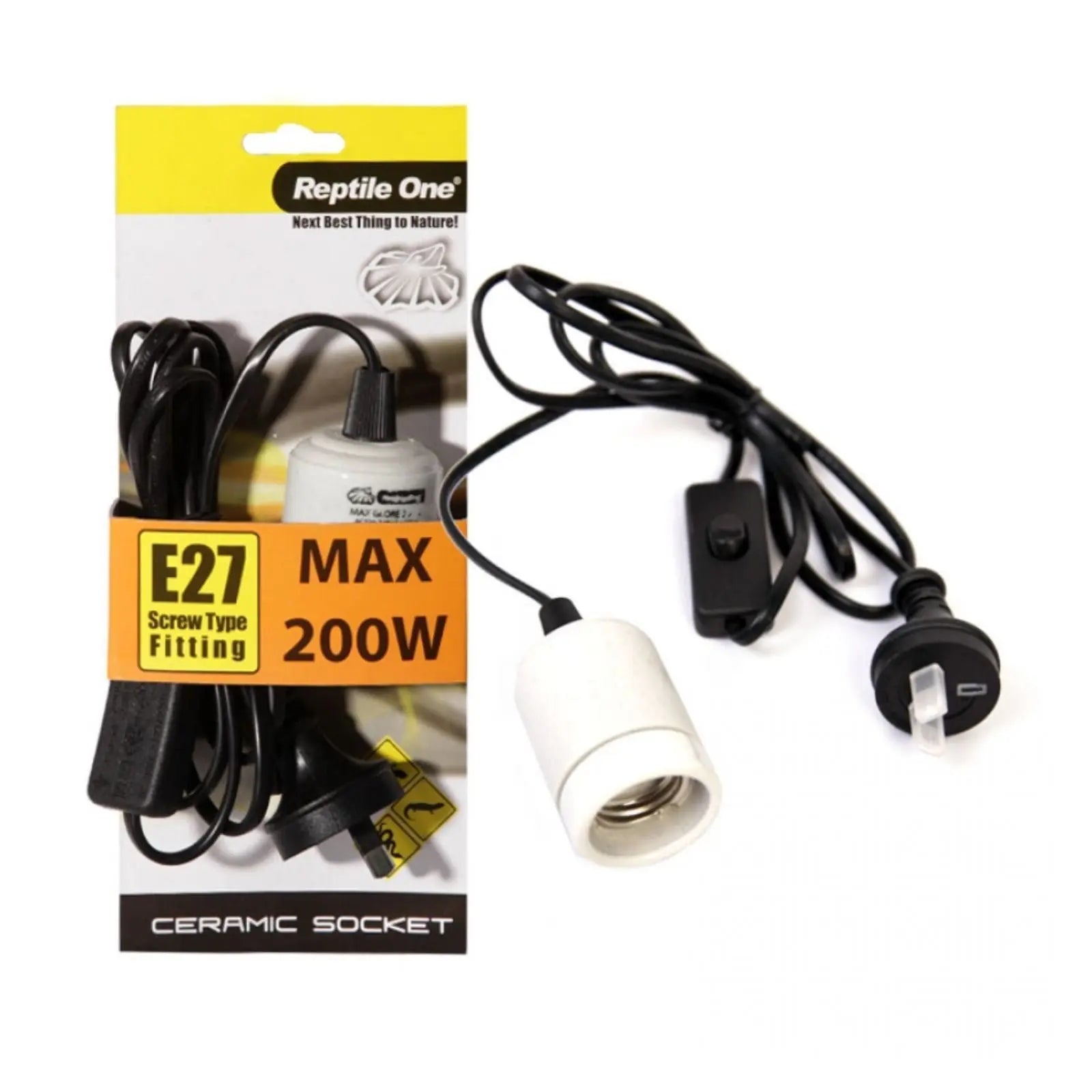 Reptile One Ceramic Heat Lamp Socket Up to 250w Reptile One