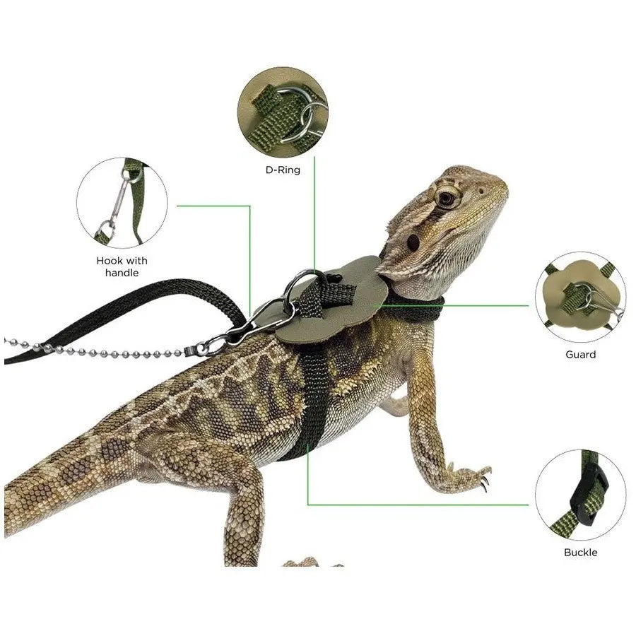 Reptile One Lizard Harness - Green Reptile One