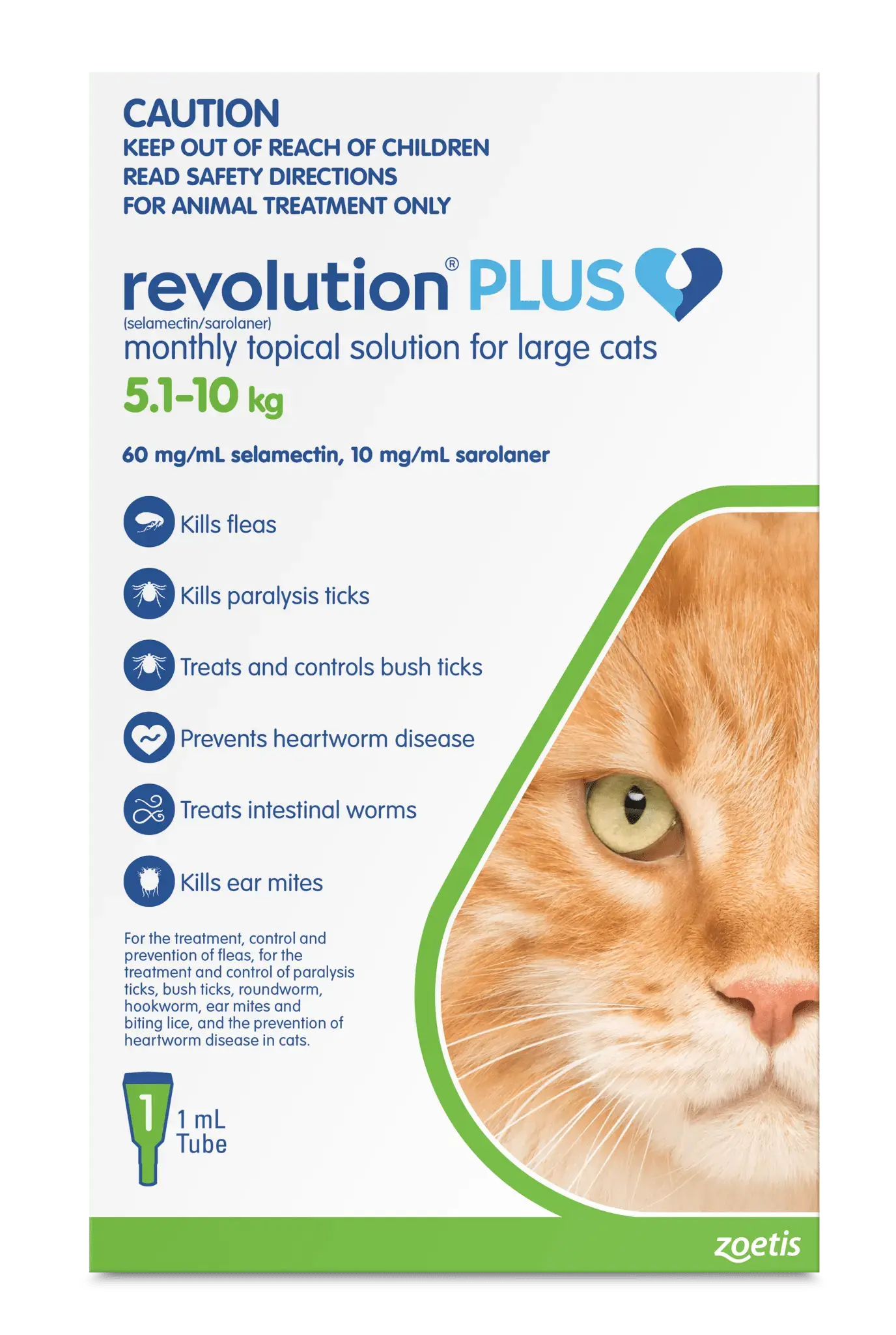 Revolution Plus for Cats 1pk - 5.1 - 10kg - Kellyville Pets