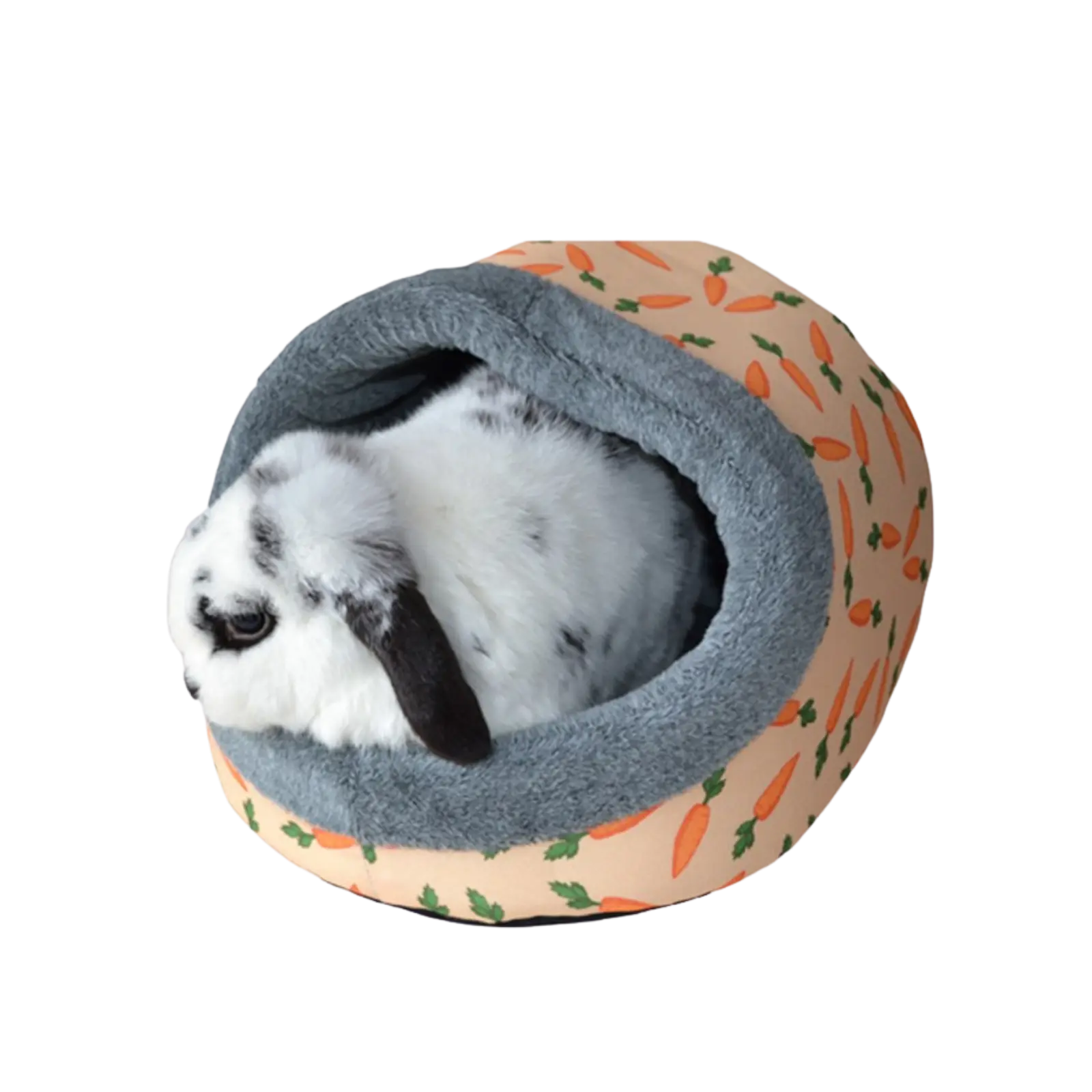 Rosewood Carrot Plush Hooded Bed Rosewood