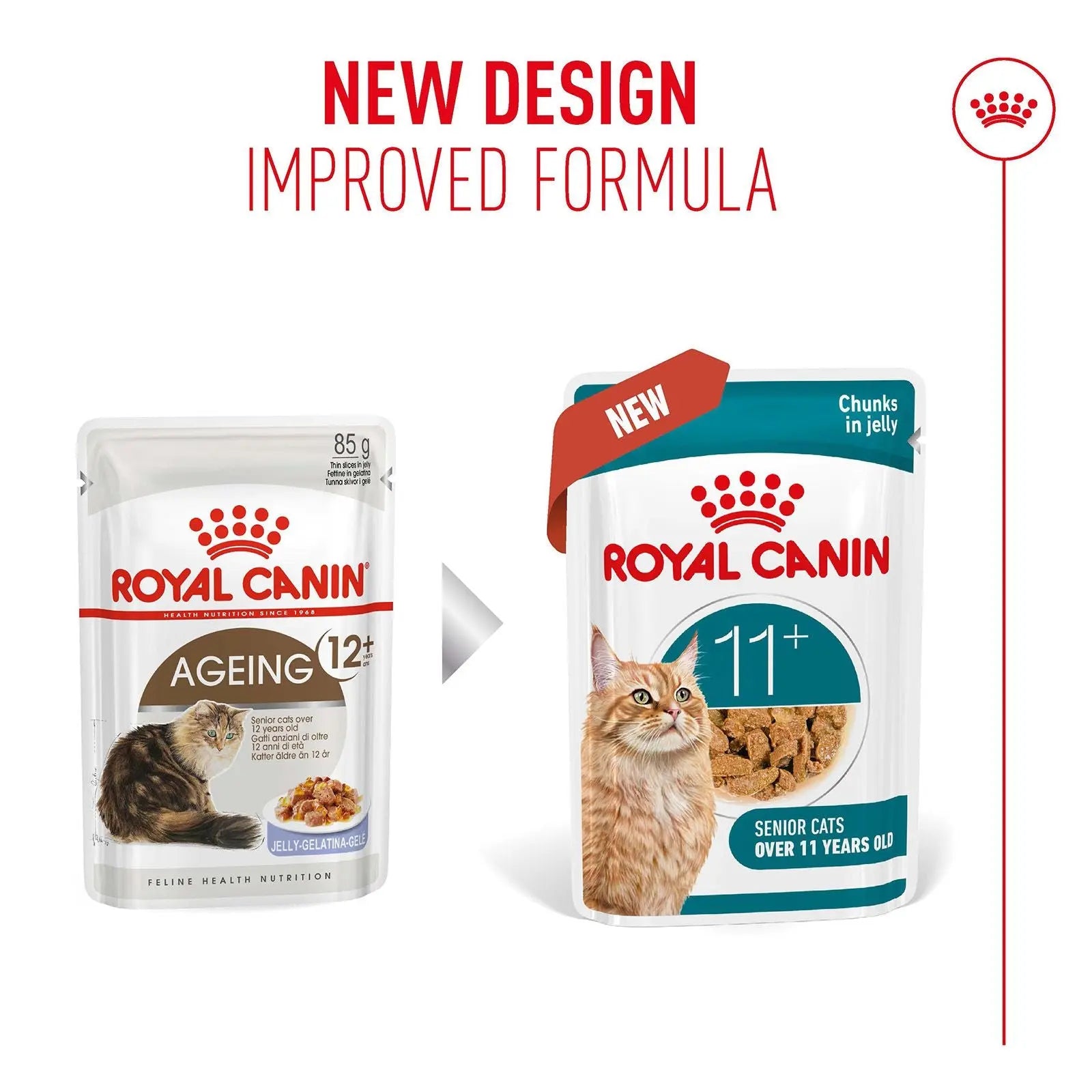 Royal Canin Cat Food Pouch Ageing 11+ Jelly - 85g x 12 Royal Canin
