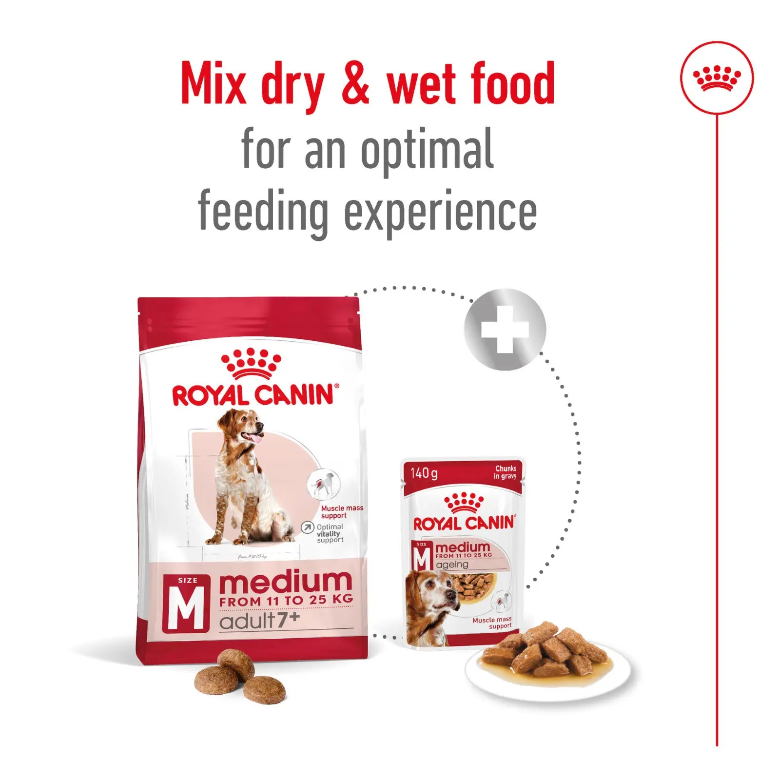 Royal Canin Dog Food Adult 7+ Medium Royal Canin