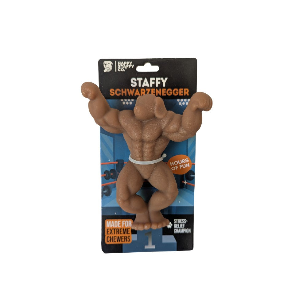Happy Staffy Co. Staffy Schwarzenegger Tough Dog Toy