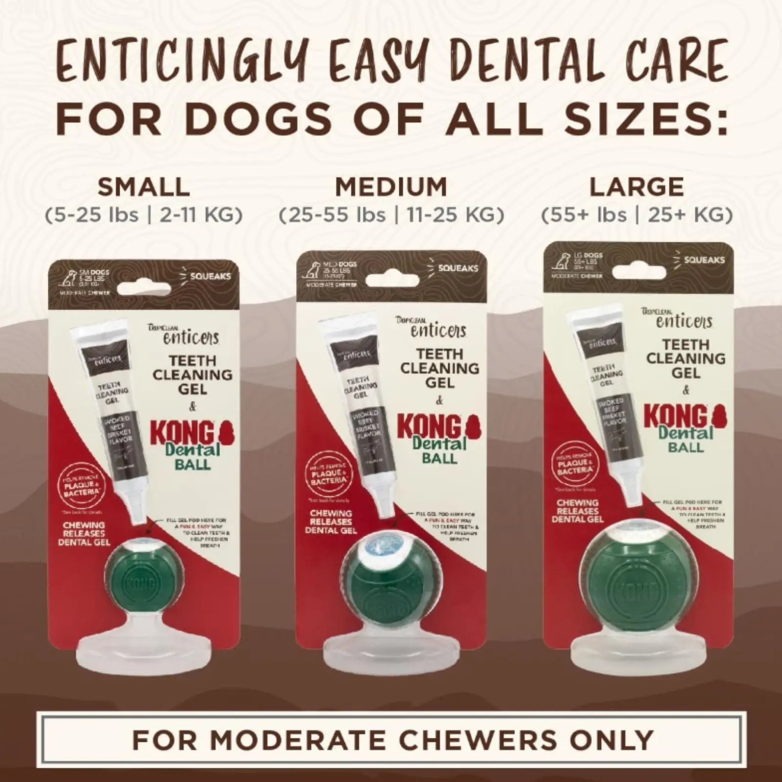 TropiClean Enticers Gel & KONG Dental Ball Kit TropiClean