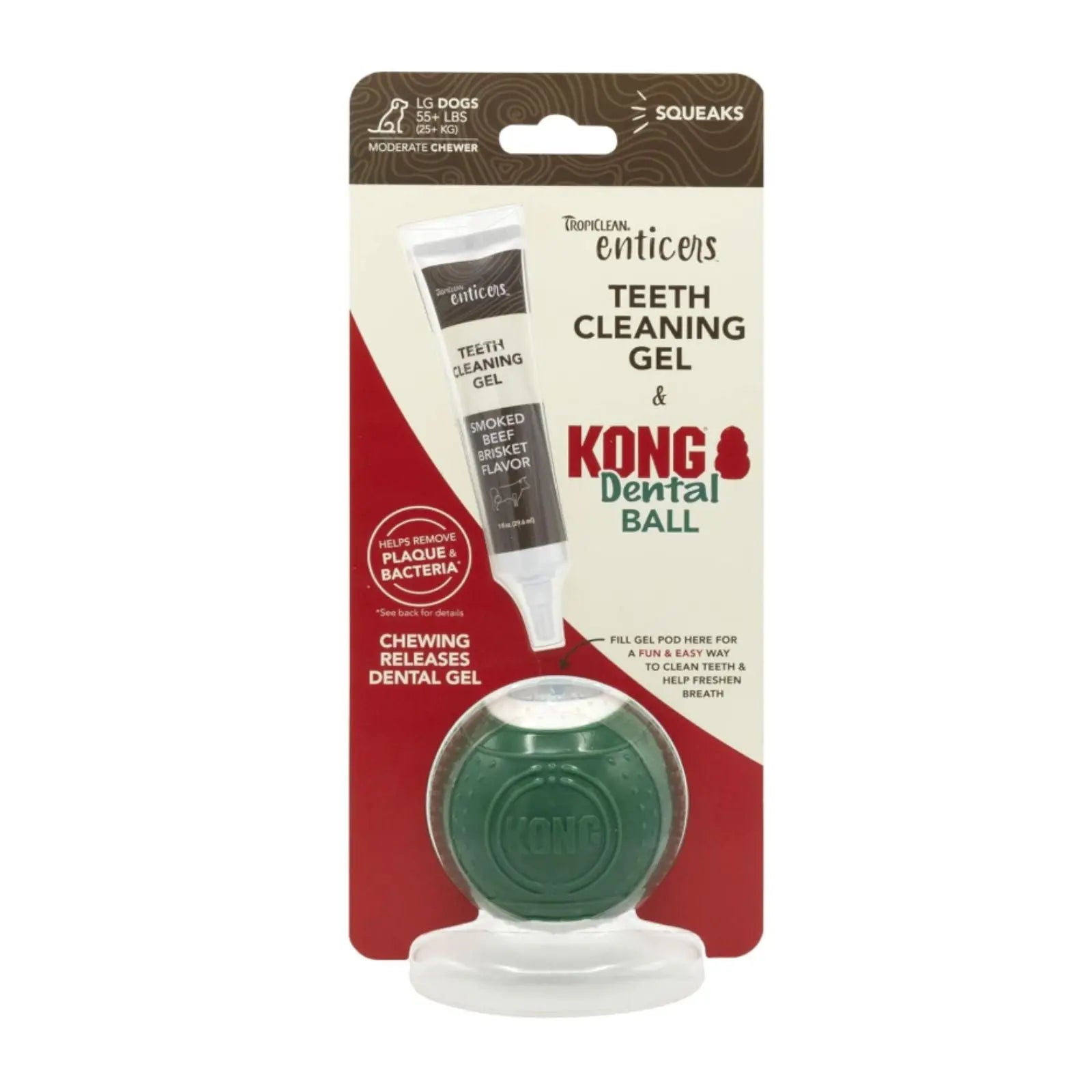 TropiClean Enticers Gel & KONG Dental Ball Kit TropiClean