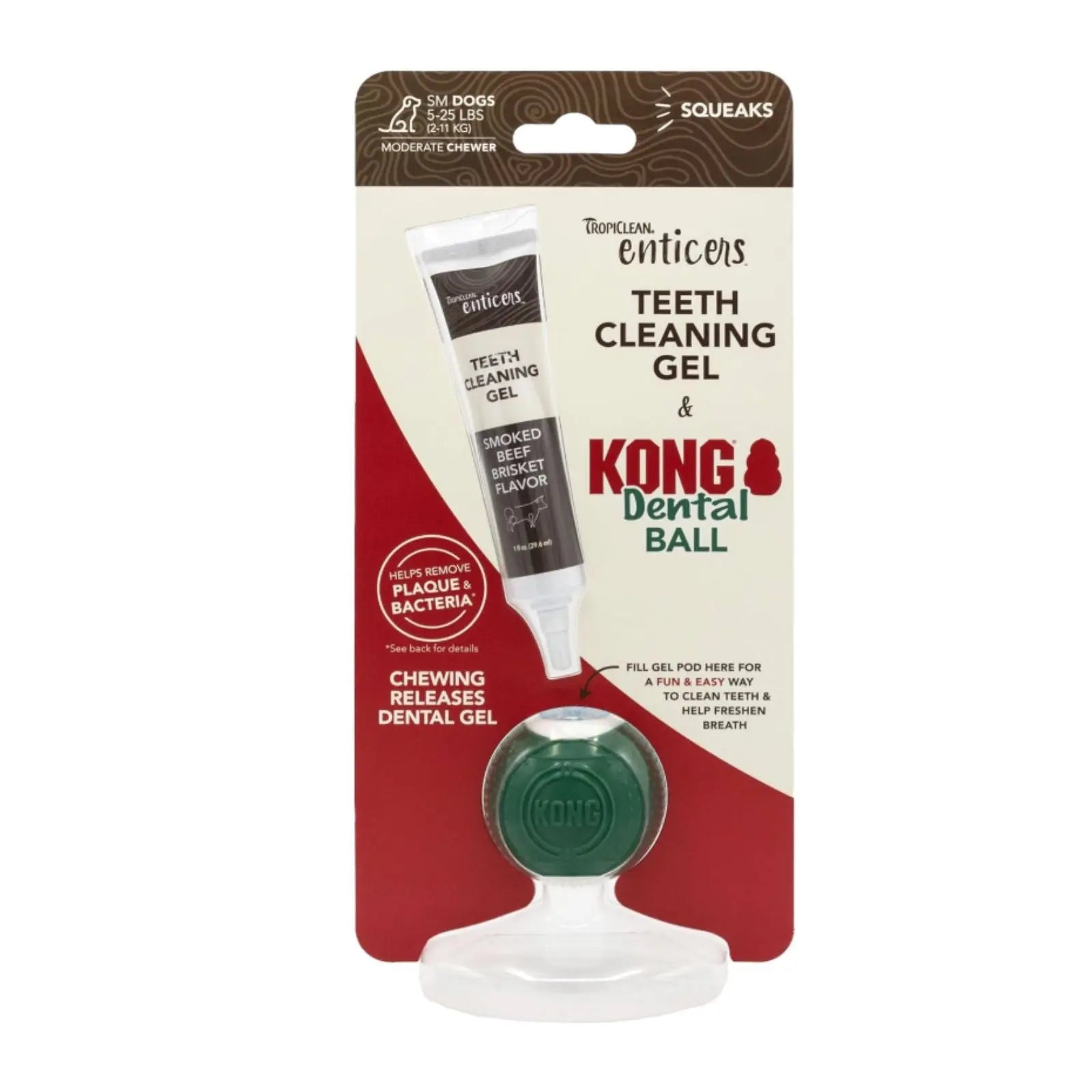 TropiClean Enticers Gel & KONG Dental Ball Kit TropiClean