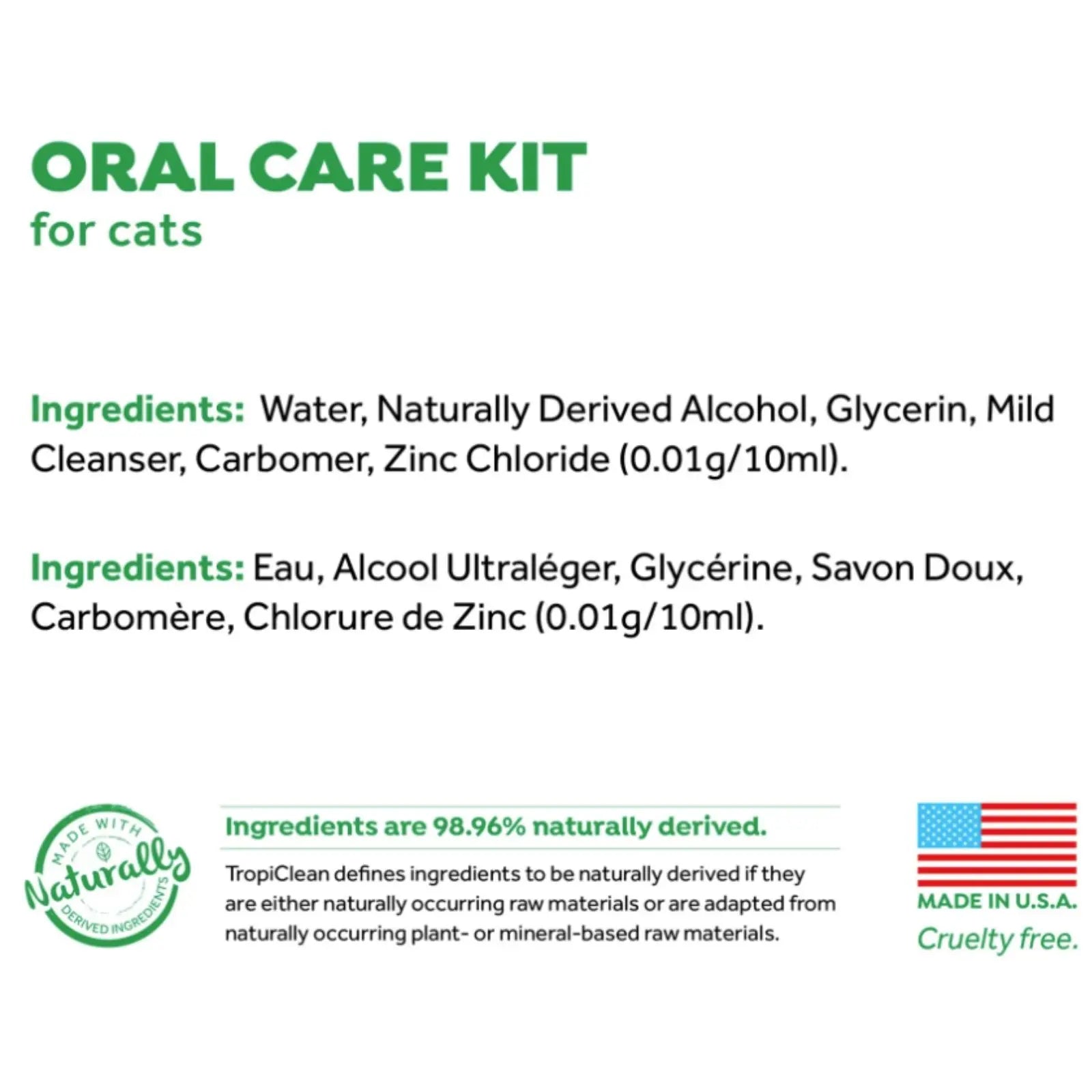 TropiClean Fresh Breath Cat Oral Care Kit TropiClean