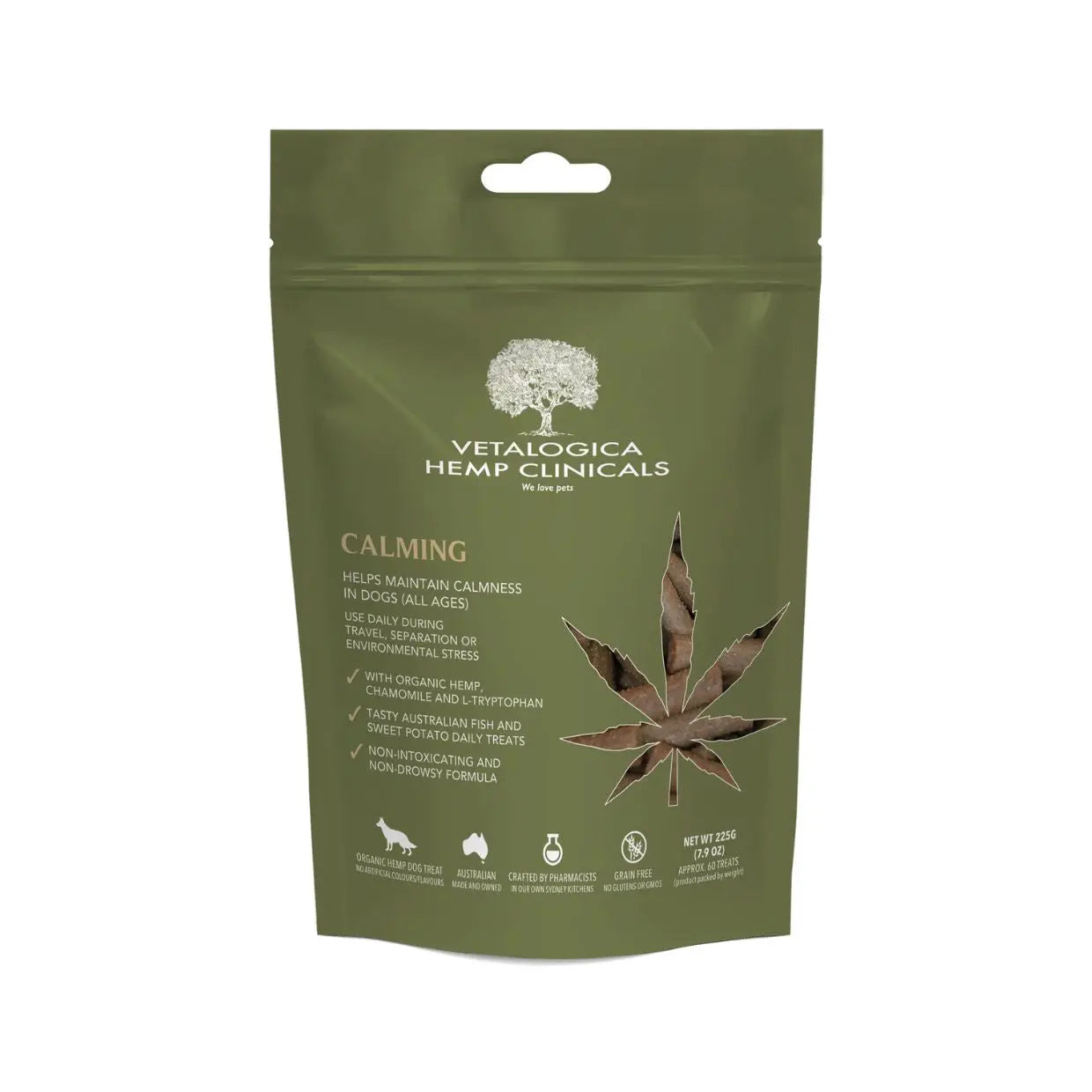 Vetalogica Hemp Clinicals Calming Dog Treats 225g Vetalogica