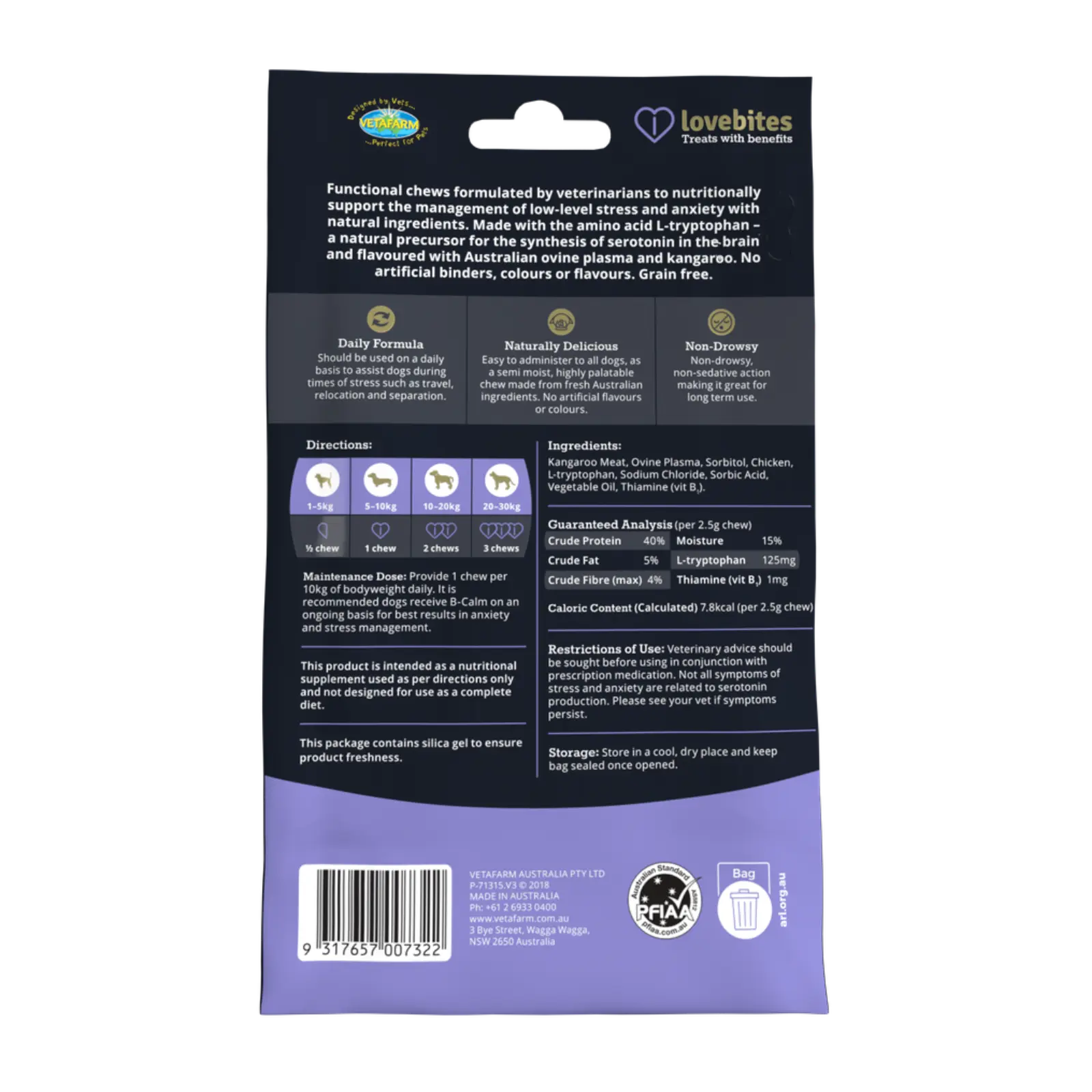 Vetfarm Lovebites B-Calm Chews Vetafarm