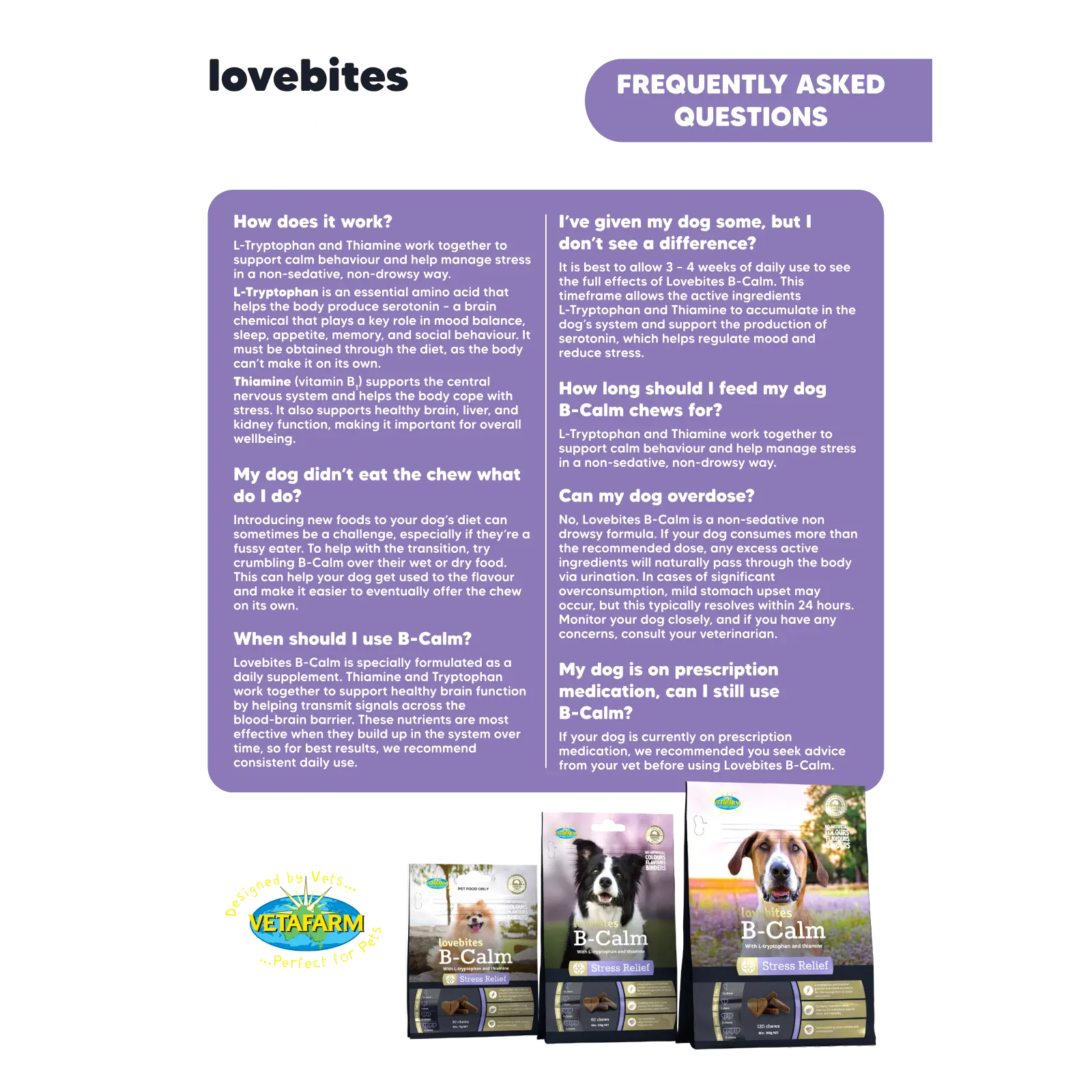 Vetfarm Lovebites B-Calm Chews Vetafarm