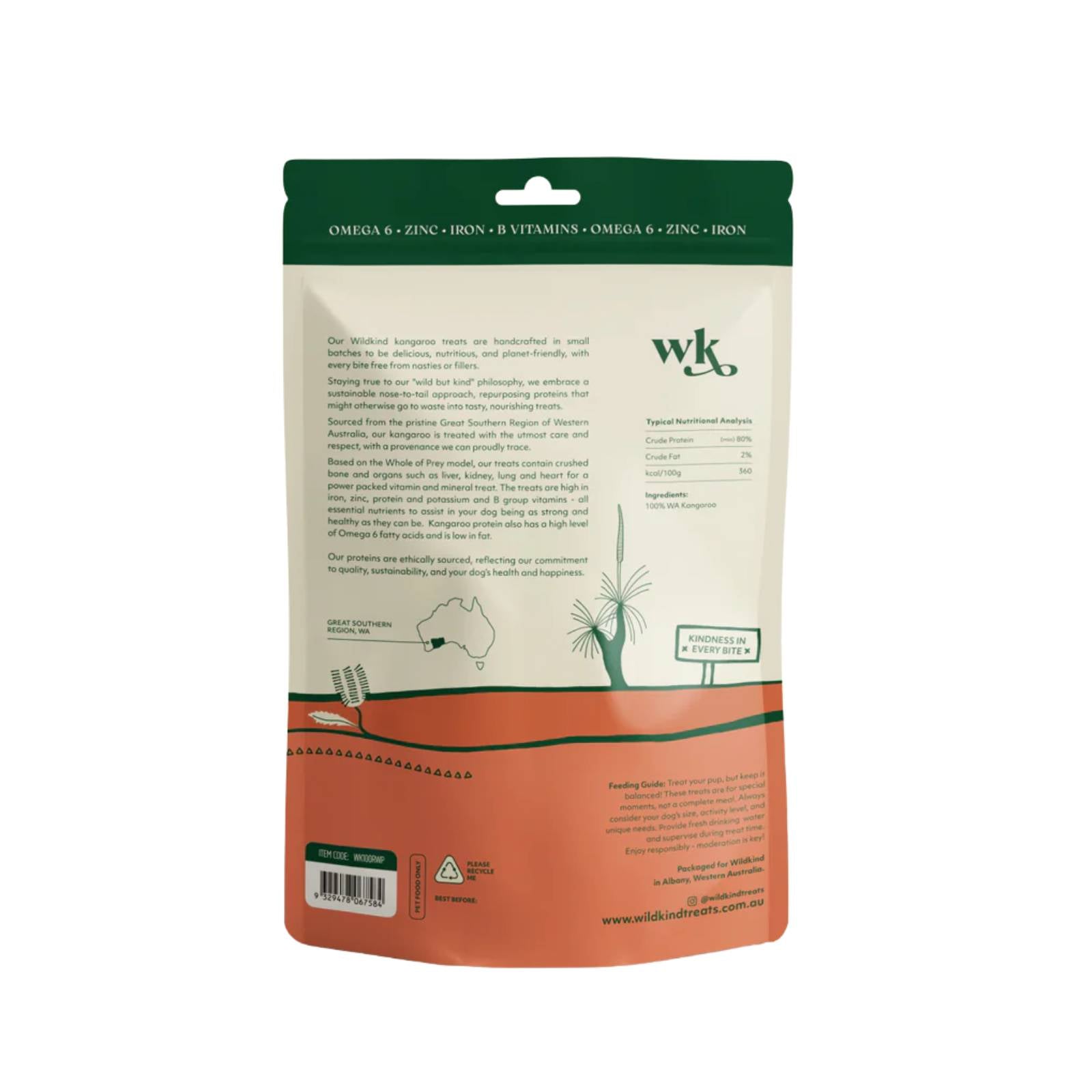 Wildkind Dog Treat Great Southern Roo Whole Prey