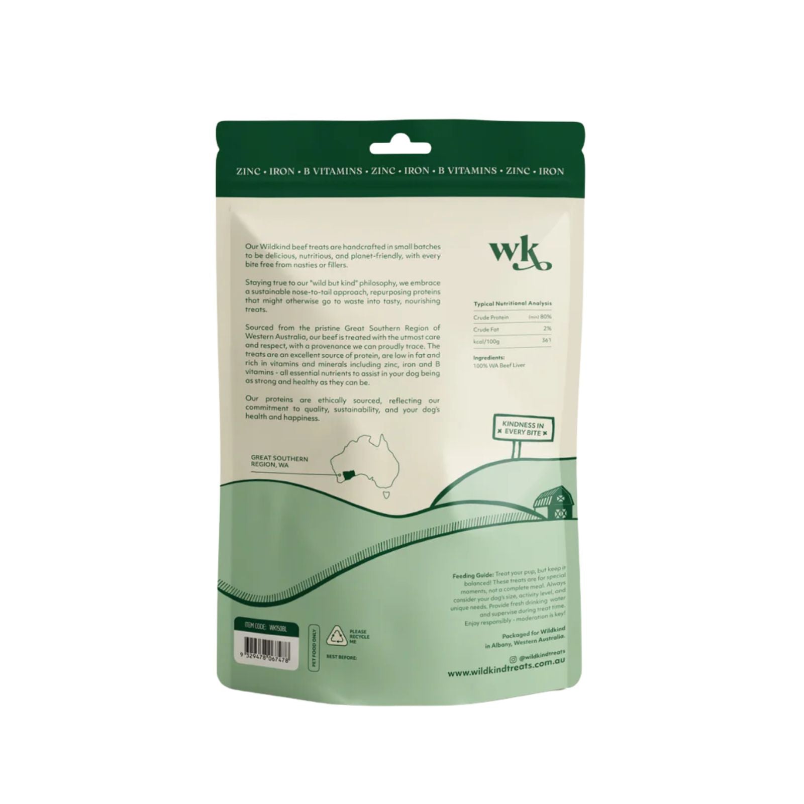 Wildkind Dog Treat WA Beef Liver