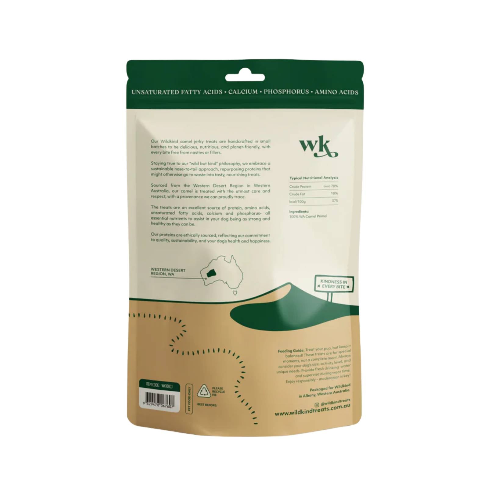 Wildkind Dog Treat Western Desert Camel Jerky