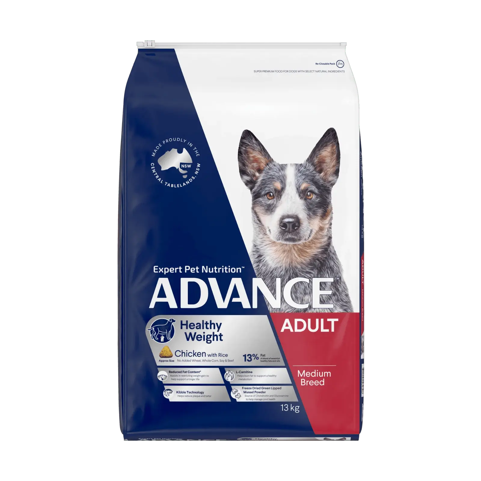Advance Dog Food Adult Medium Breed Healthy Weight Chicken with Rice - Kellyville Pets