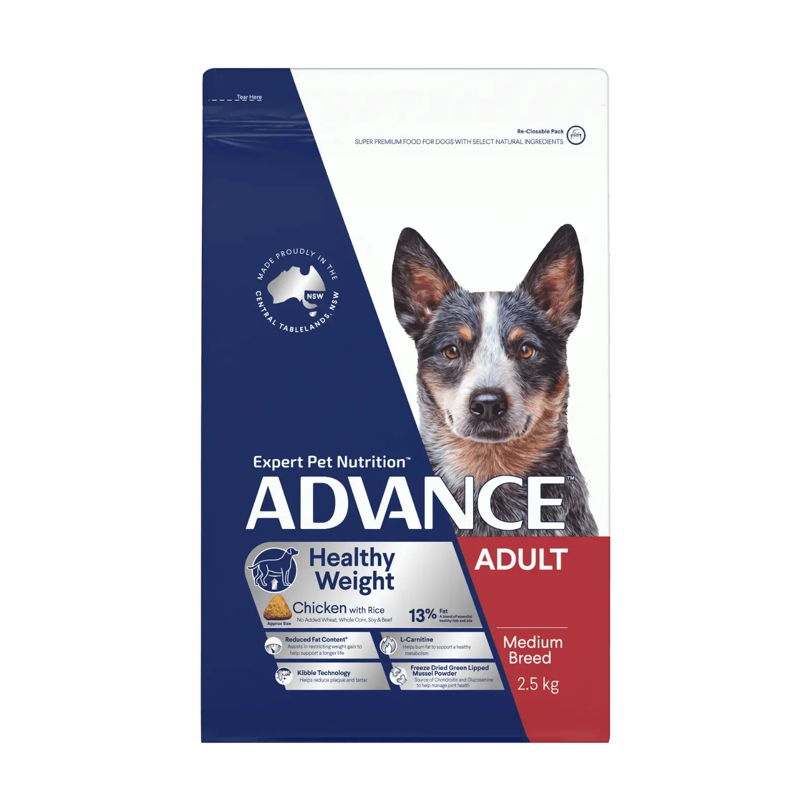 Advance Dog Food Adult Medium Breed Healthy Weight Chicken with Rice - Kellyville Pets