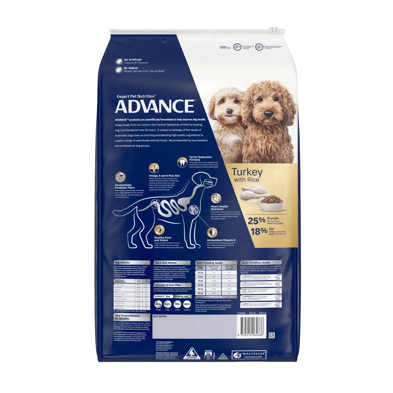 Advance Dog Food Adult Small Oodle Breed Turkey with Rice