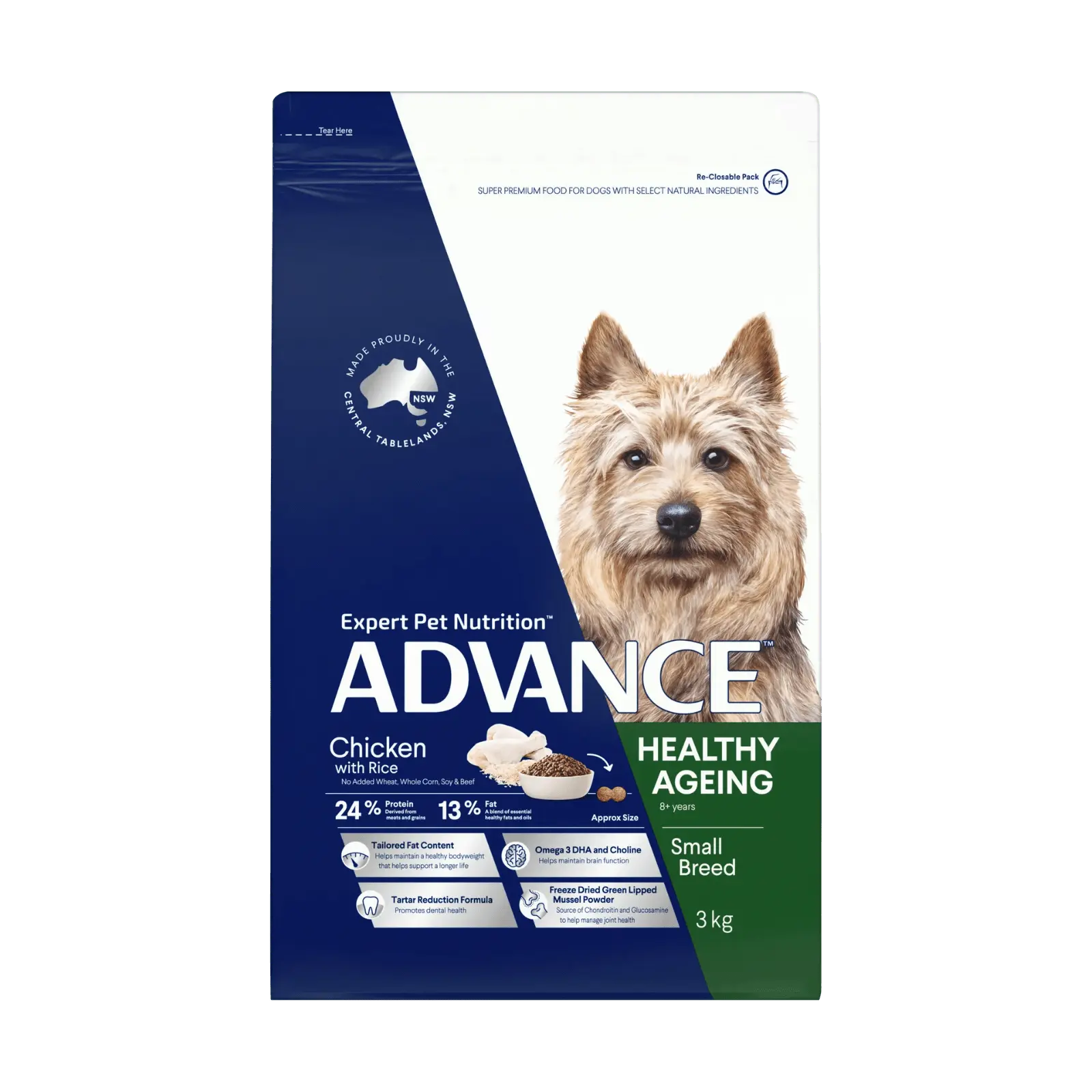 Advance Dog Food Mature Small Breed Chicken with Rice - Kellyville Pets