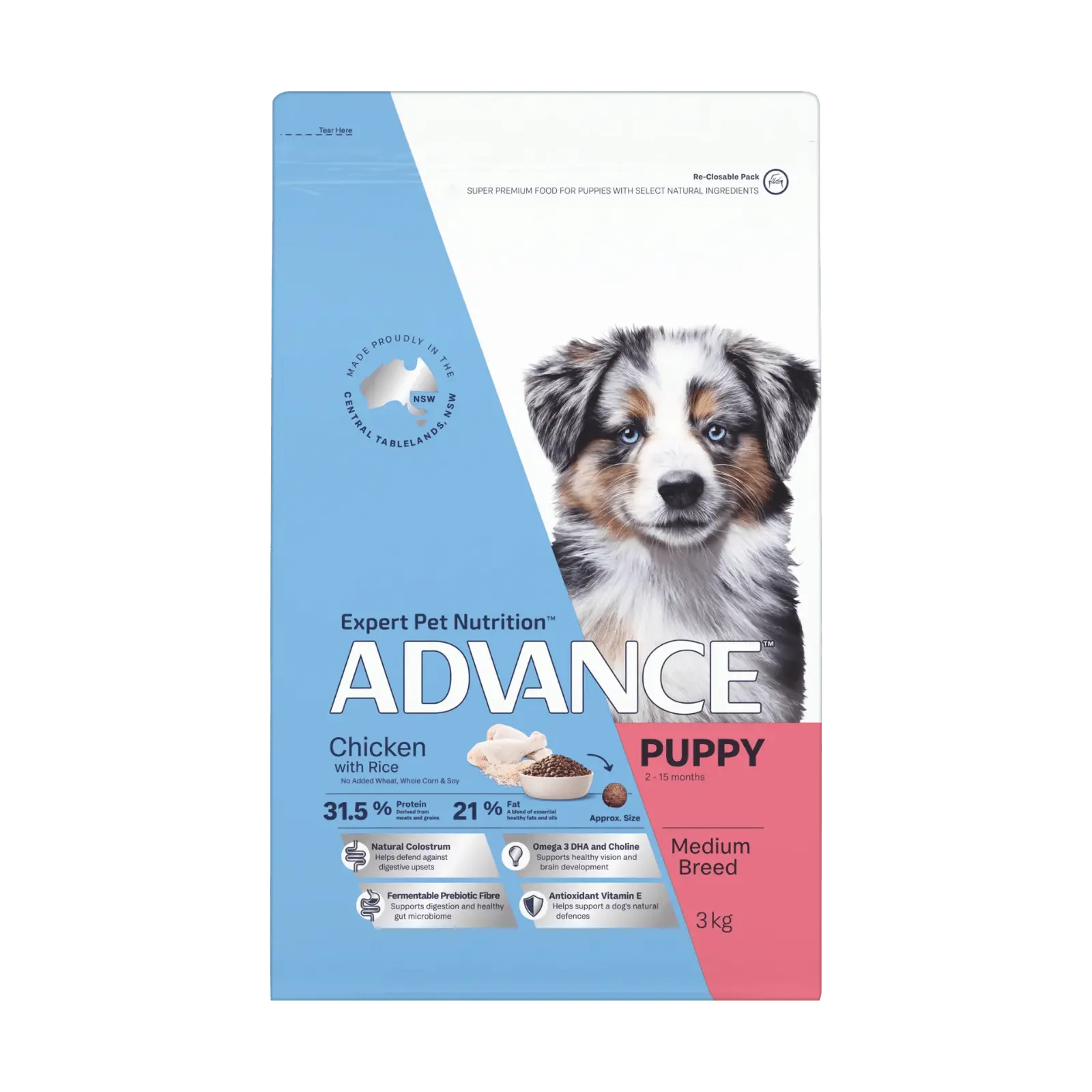 Advance Dog Food Puppy Medium Breed Chicken with Rice - Kellyville Pets