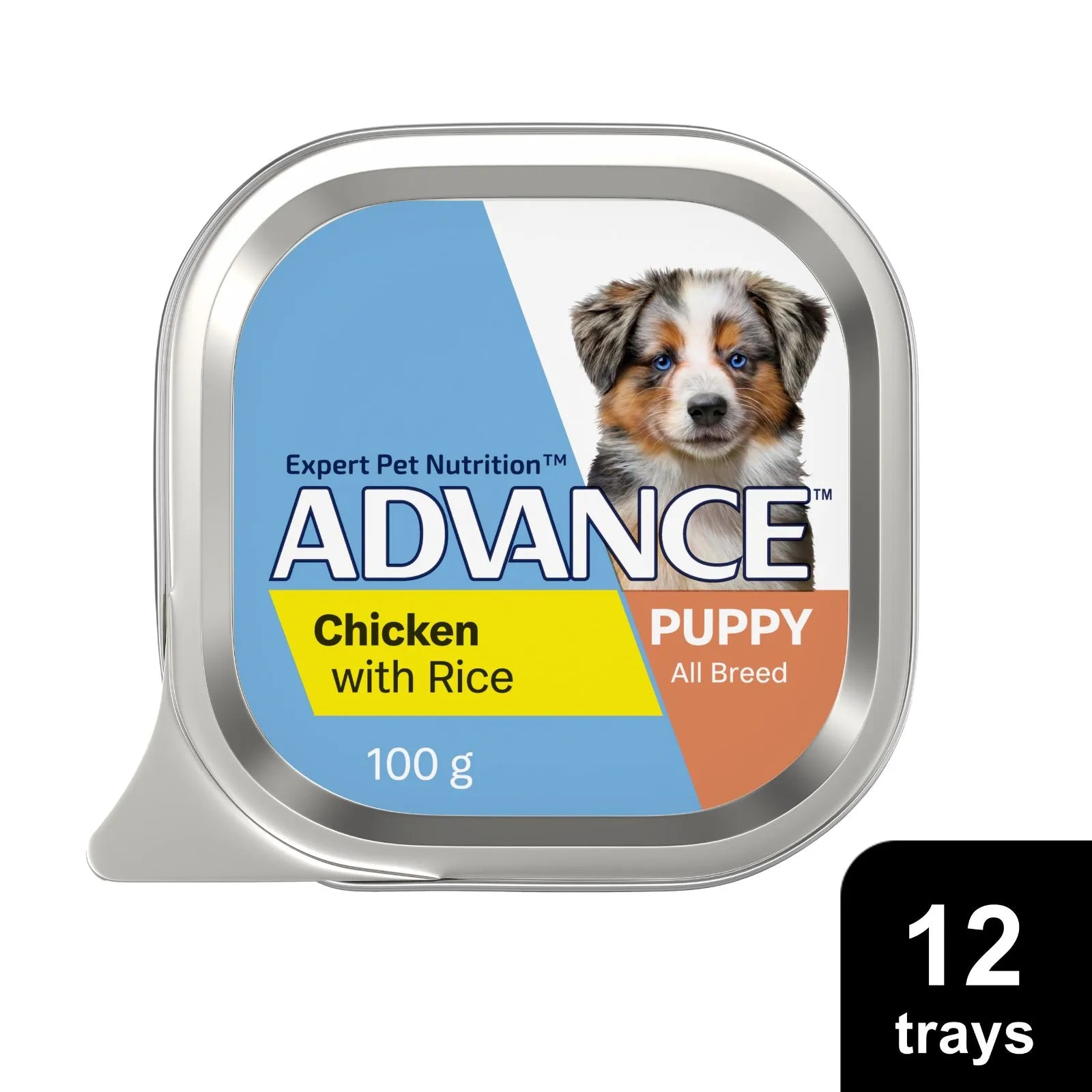 Advance Dog Food Tray Puppy Chicken with Rice 12x100g