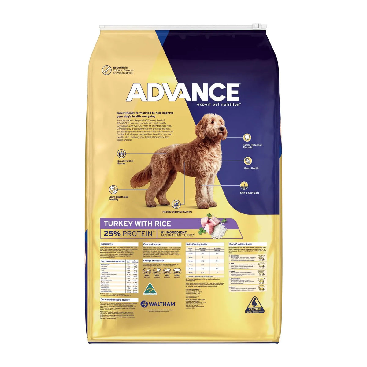 Advance Dog Food Adult Medium Large Oodles Turkey with Rice