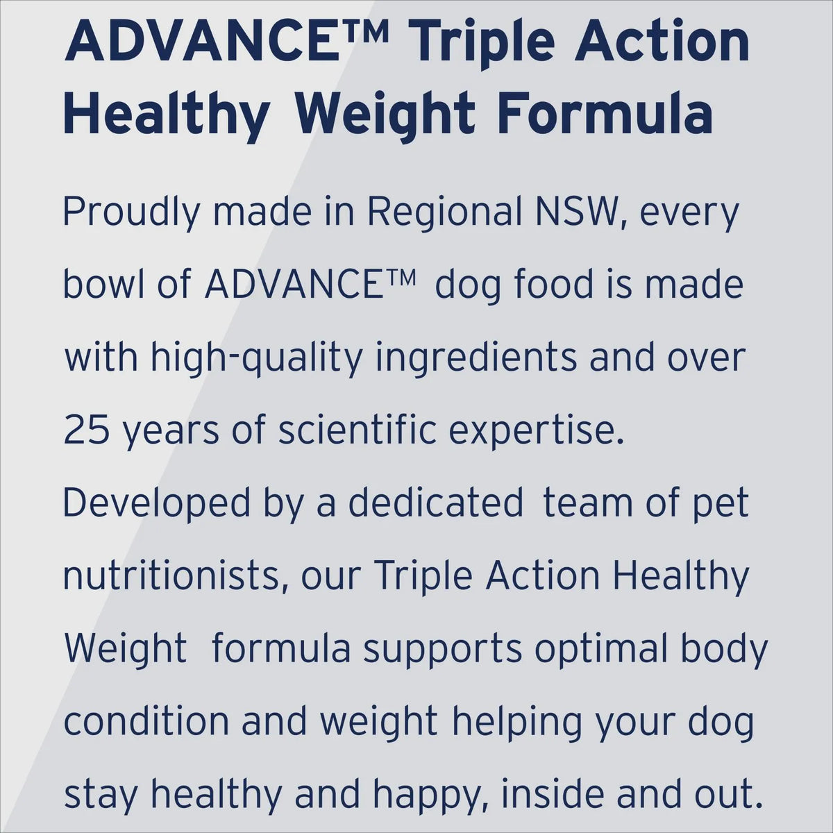 Advance Dog Food Adult Healthy Weight All Breeds Chicken and Rice
