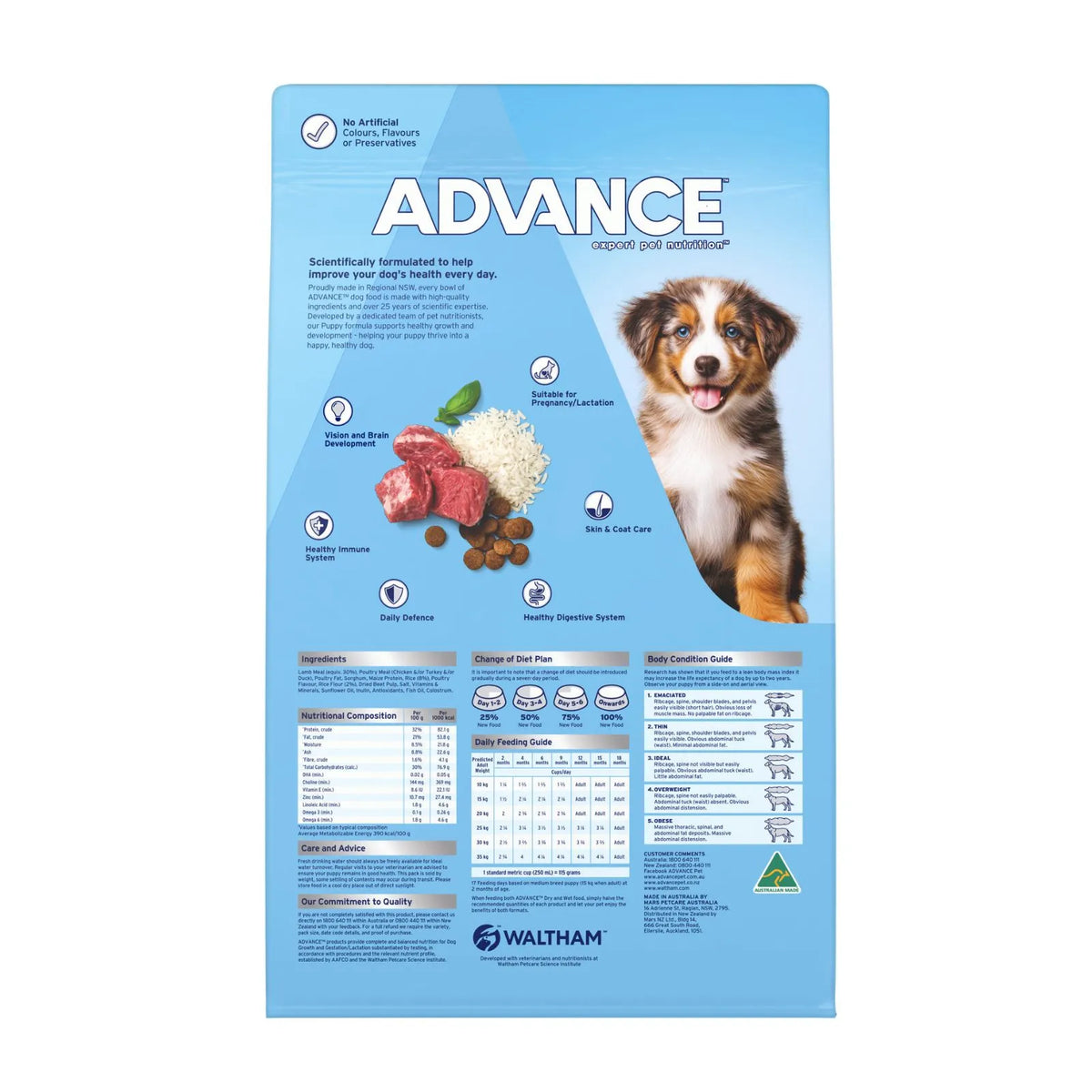 Advance Dog Food Puppy Medium Breed Lamb and Rice - 3kg