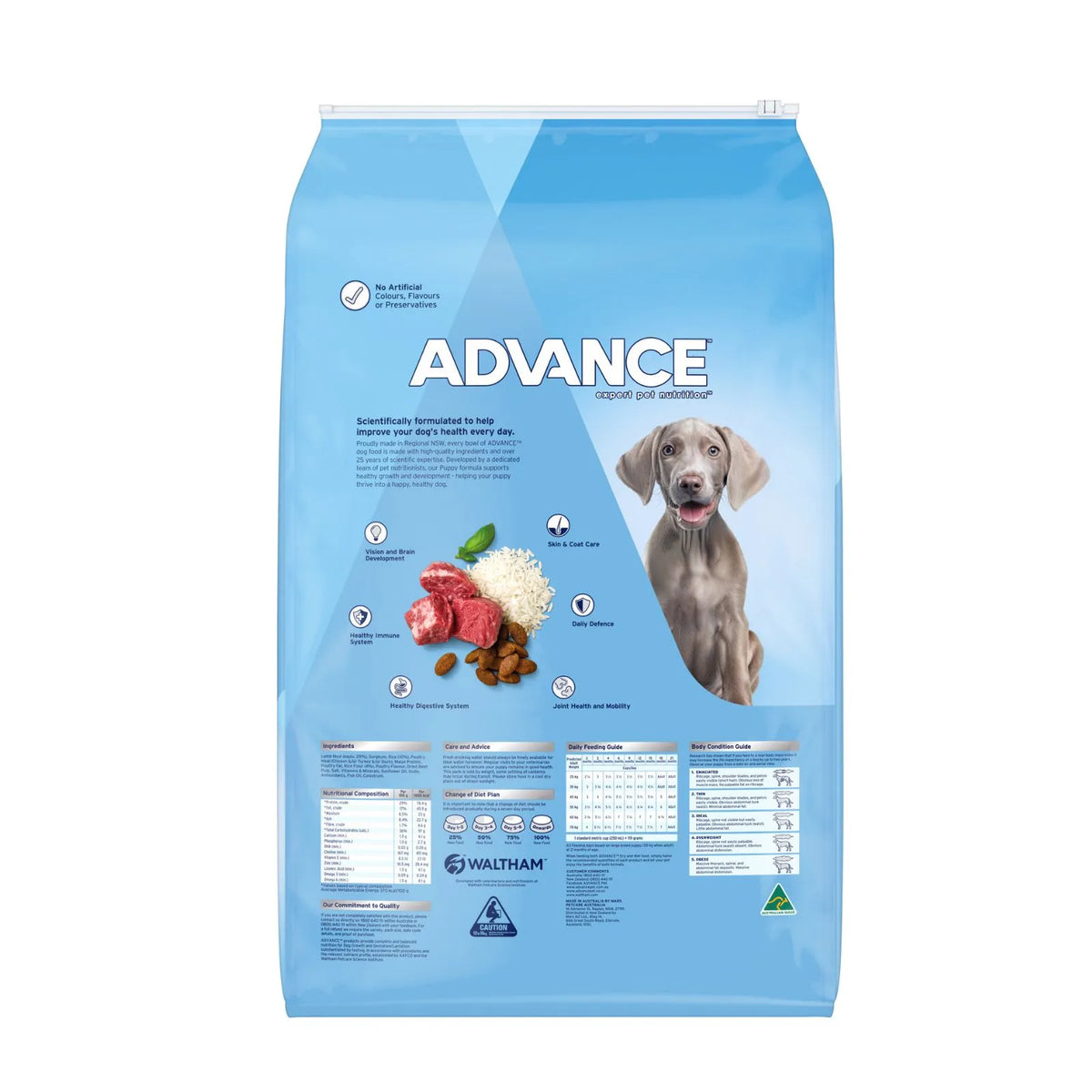 Advance Dog Food Puppy Large Breed Lamb and Rice - 15kg