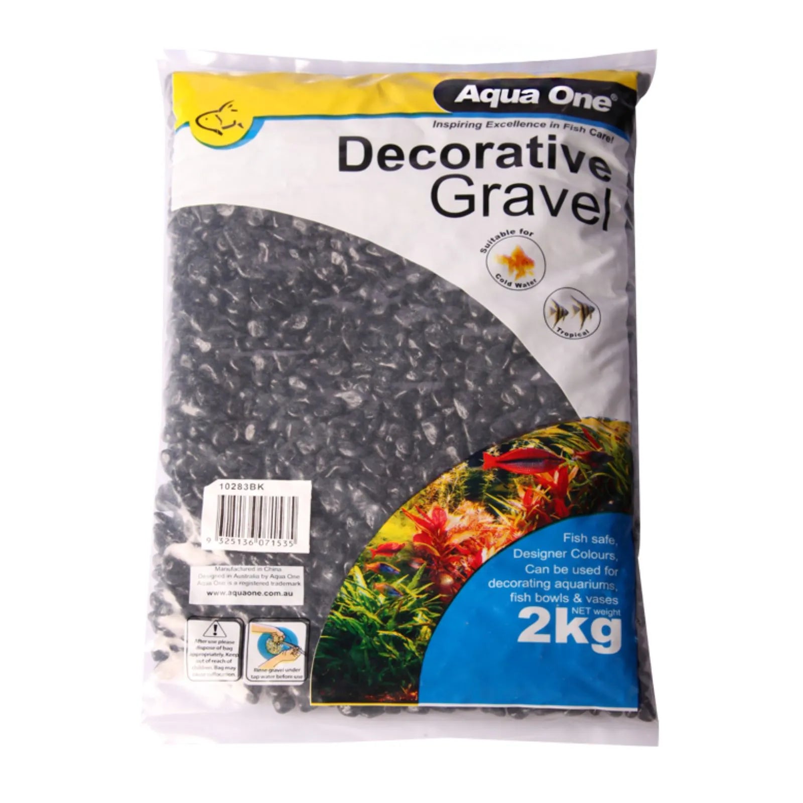 Aqua One Decorative Gravel 7mm Black