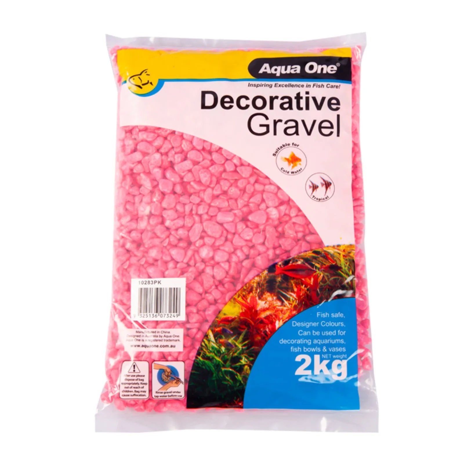 Aqua One Decorative Gravel 7mm Pink