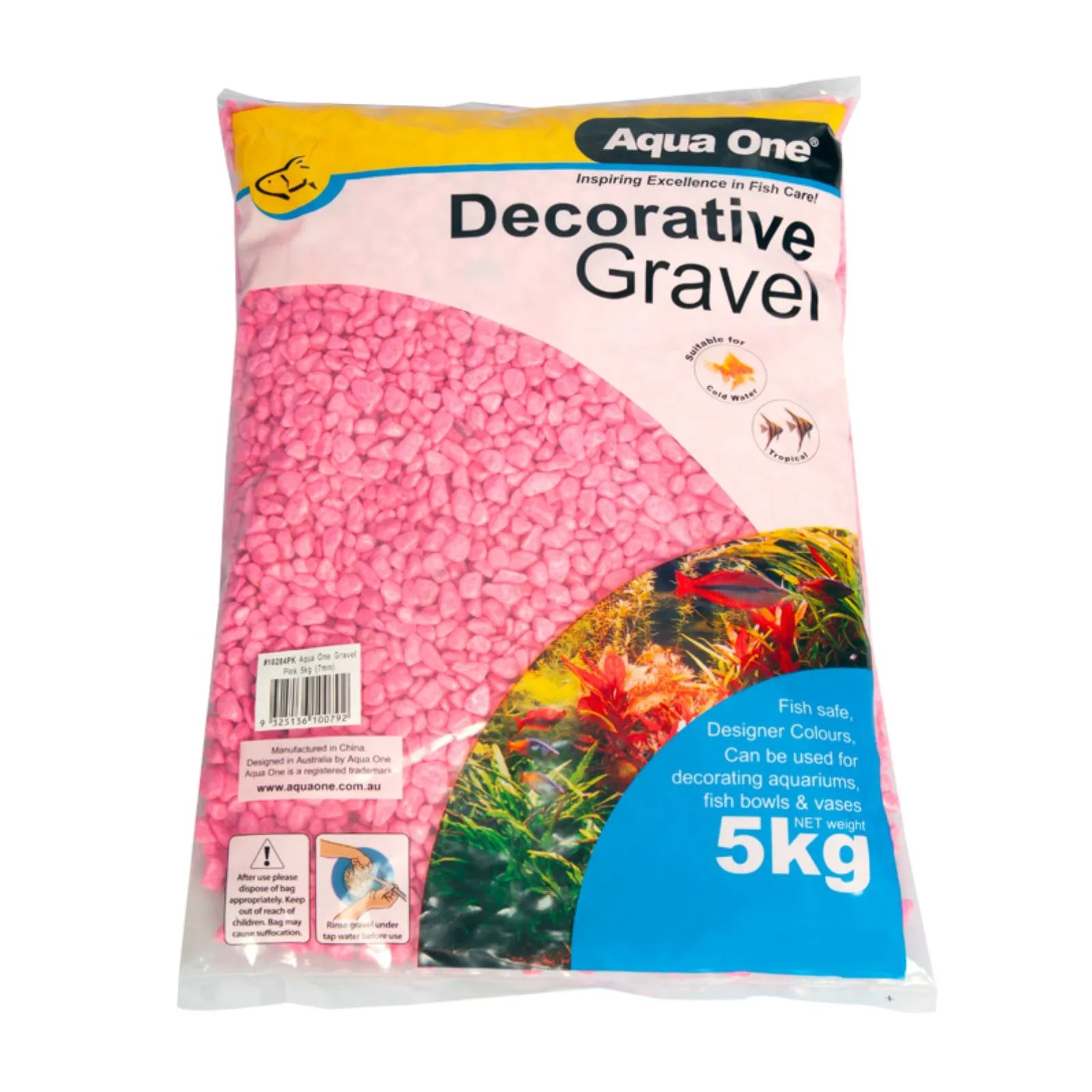 Aqua One Decorative Gravel 7mm Pink