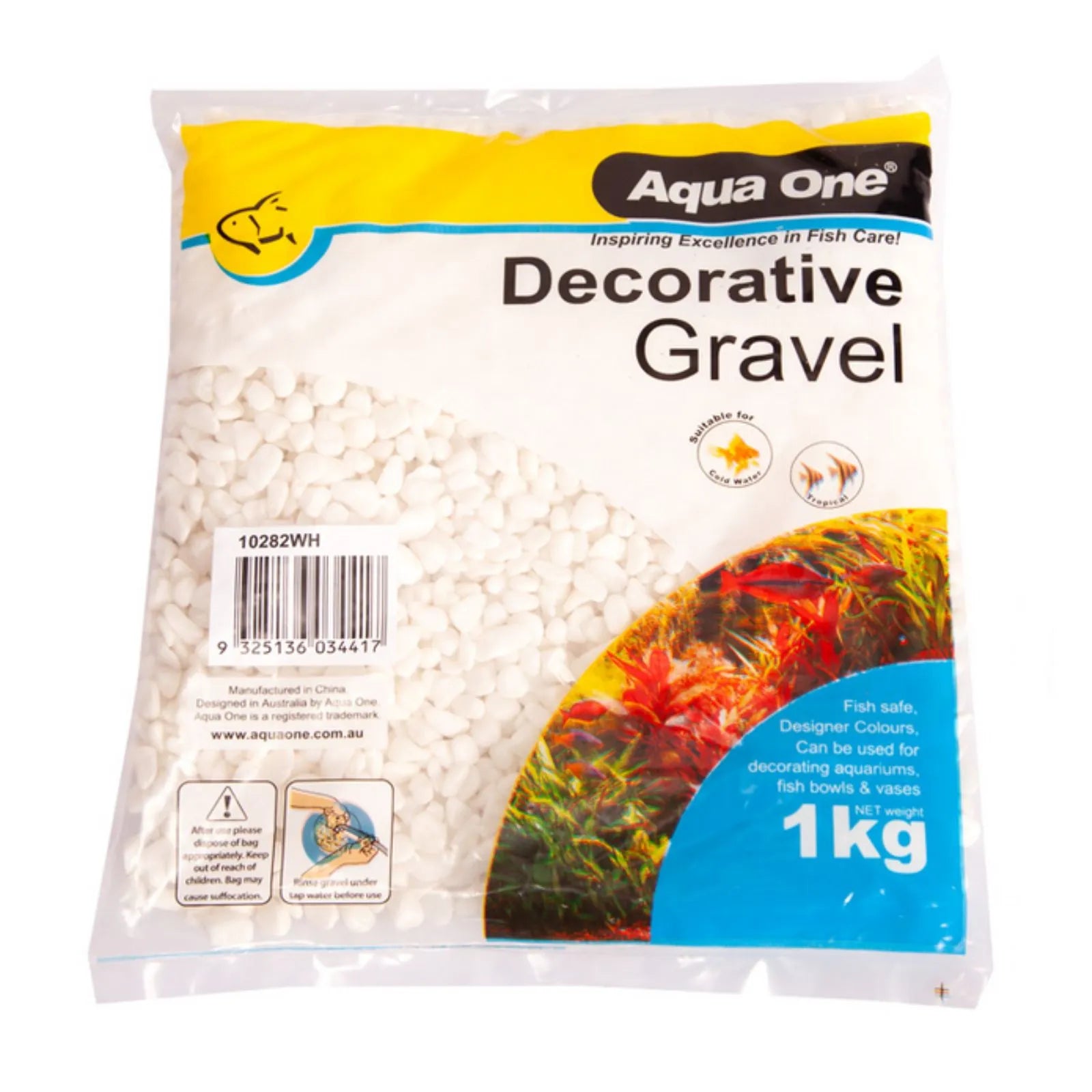 Aqua One Decorative Gravel 7mm White