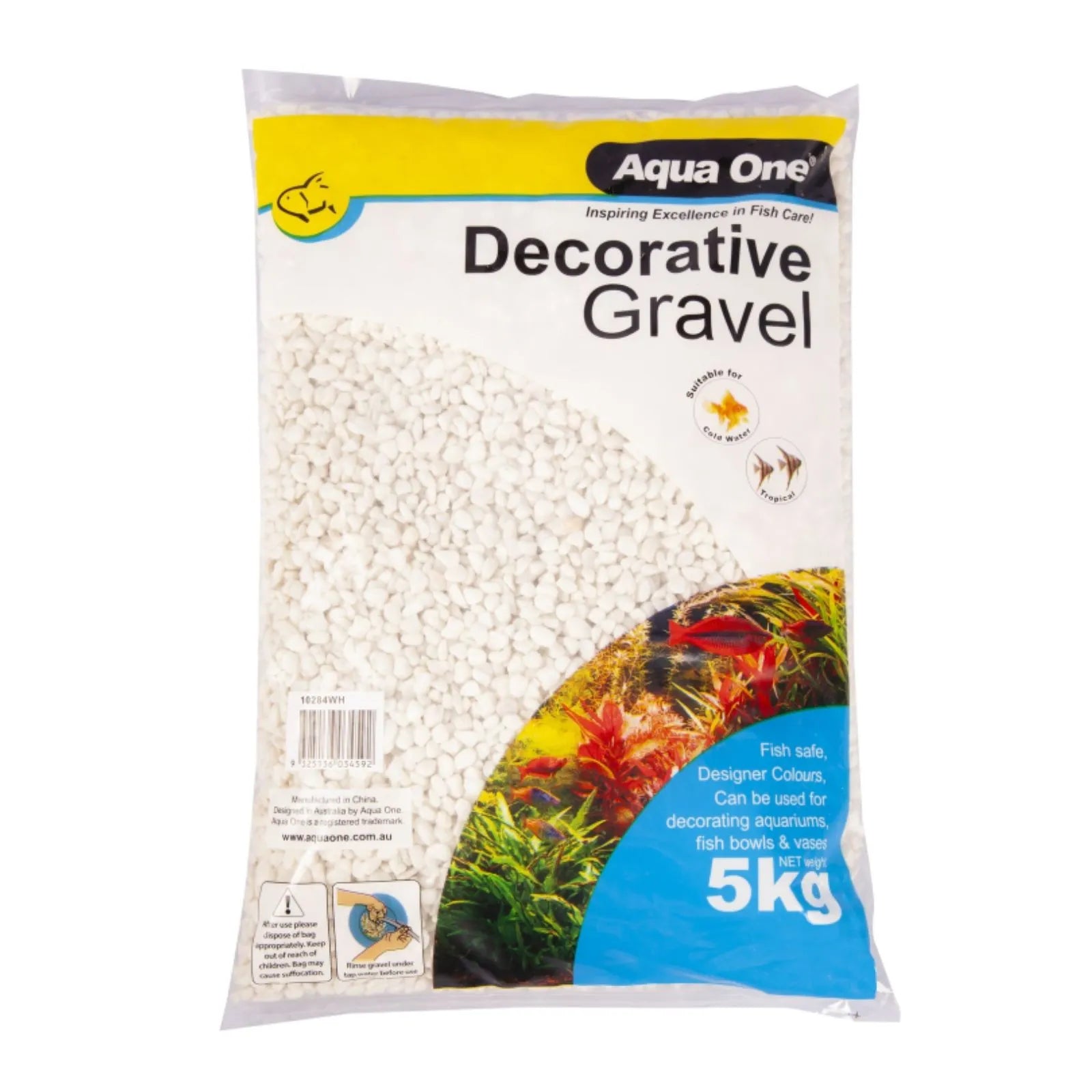 Aqua One Decorative Gravel 7mm White