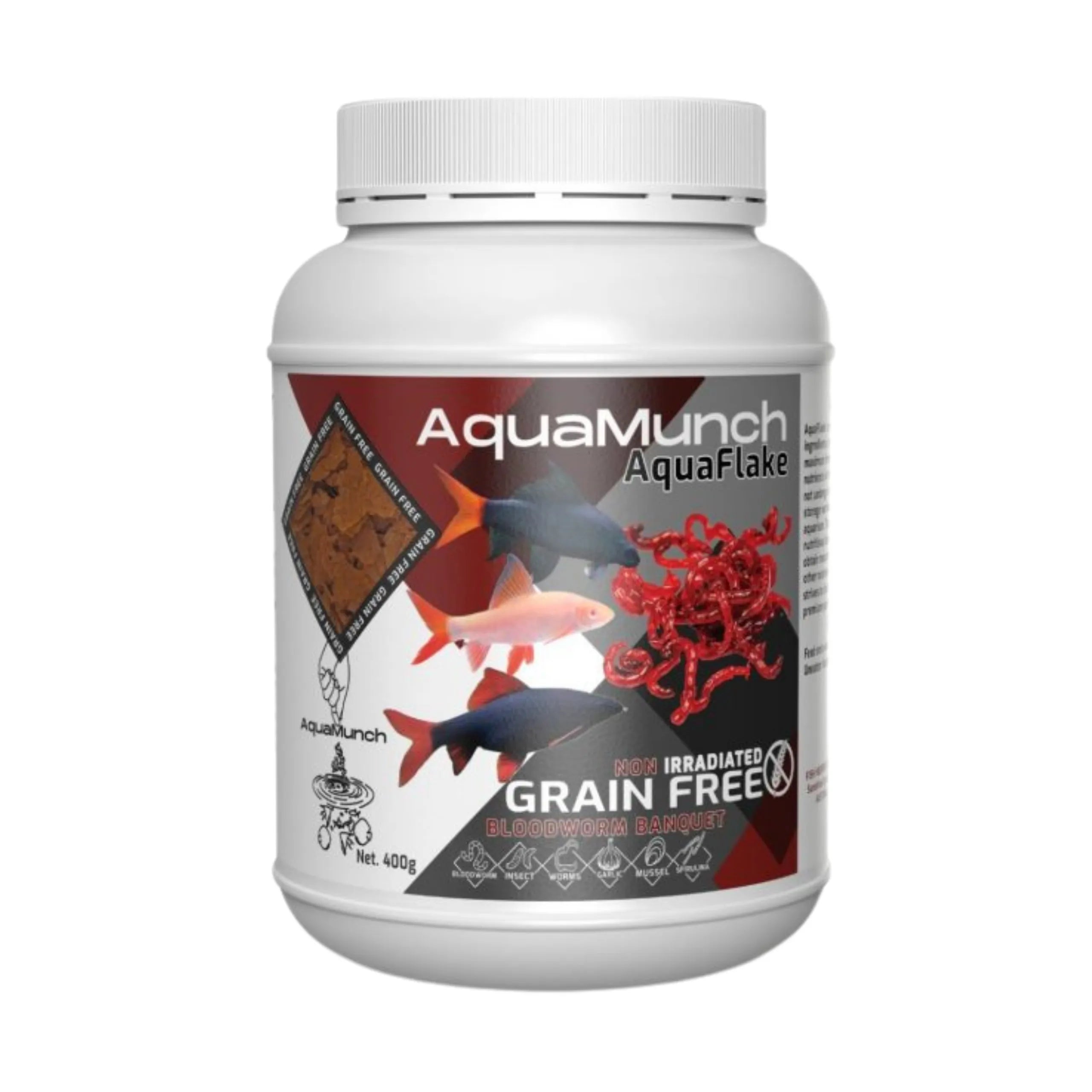 AquaMunch Bloodworm Banquet Fish Flake