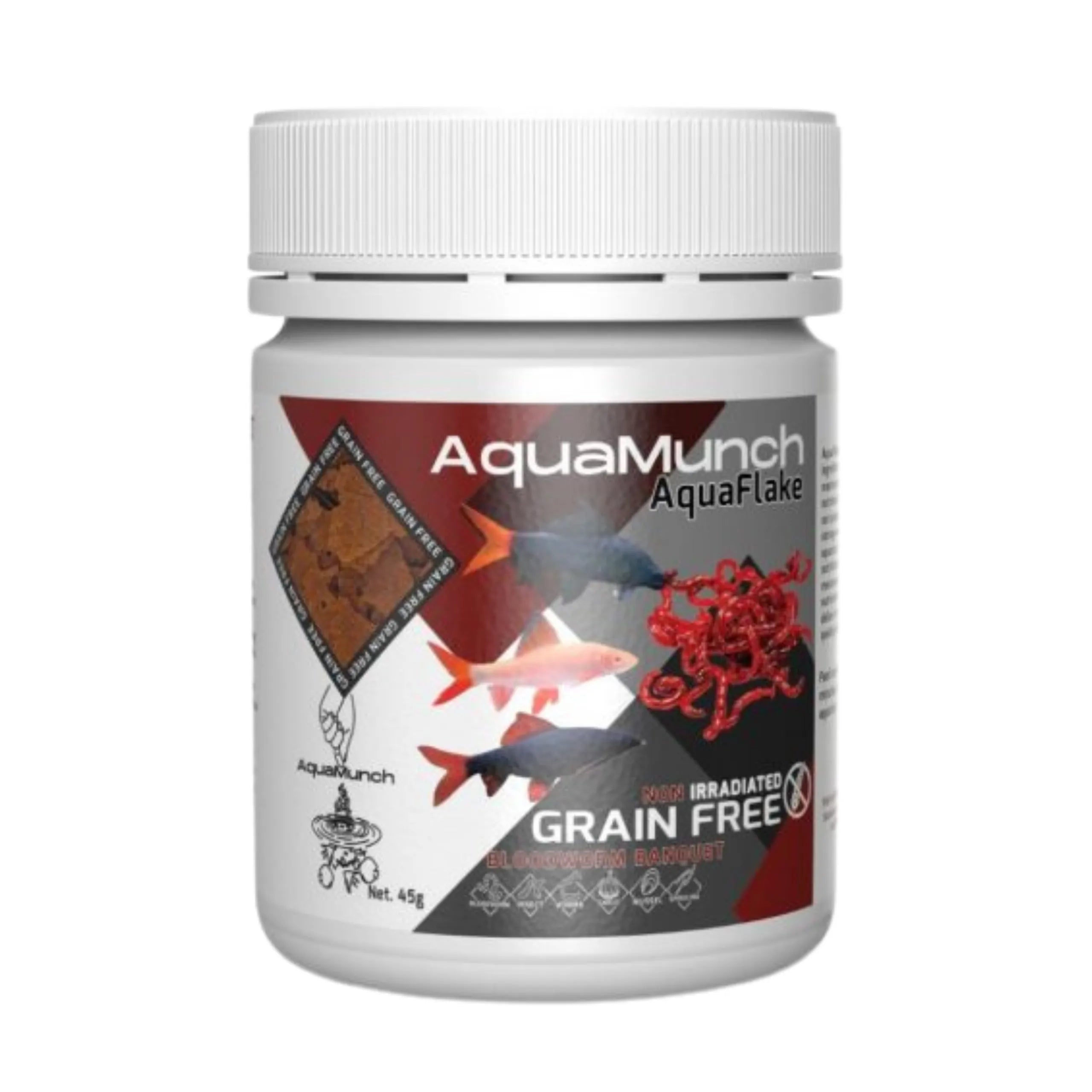 AquaMunch Bloodworm Banquet Fish Flake