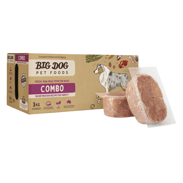Big Dog Raw Dog Food Combo 3kg 12pk - Kellyville Pets