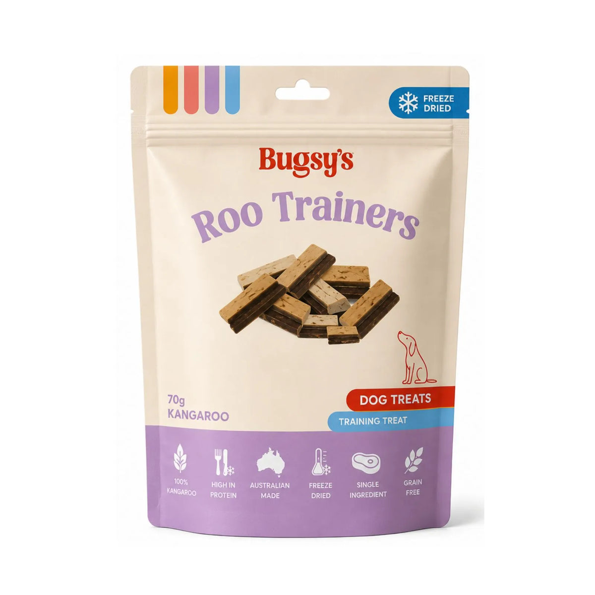 Bugsy's Freeze-Dried Roo Training Treats - 70g