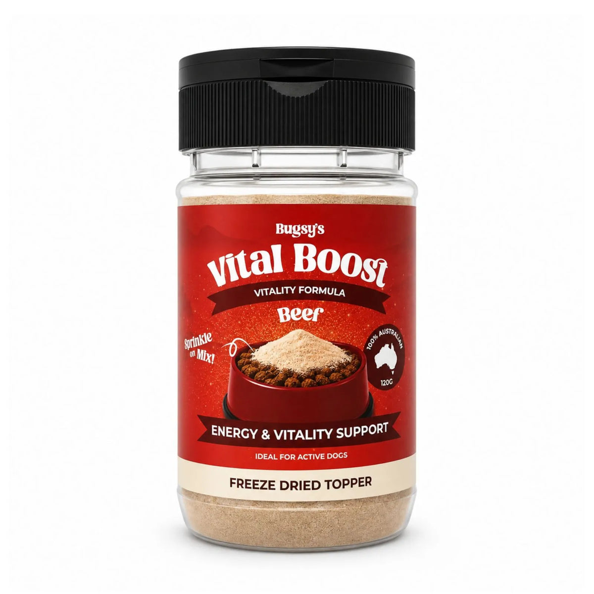 Bugsy's Vital Boost Vitality Formula Beef - 120g