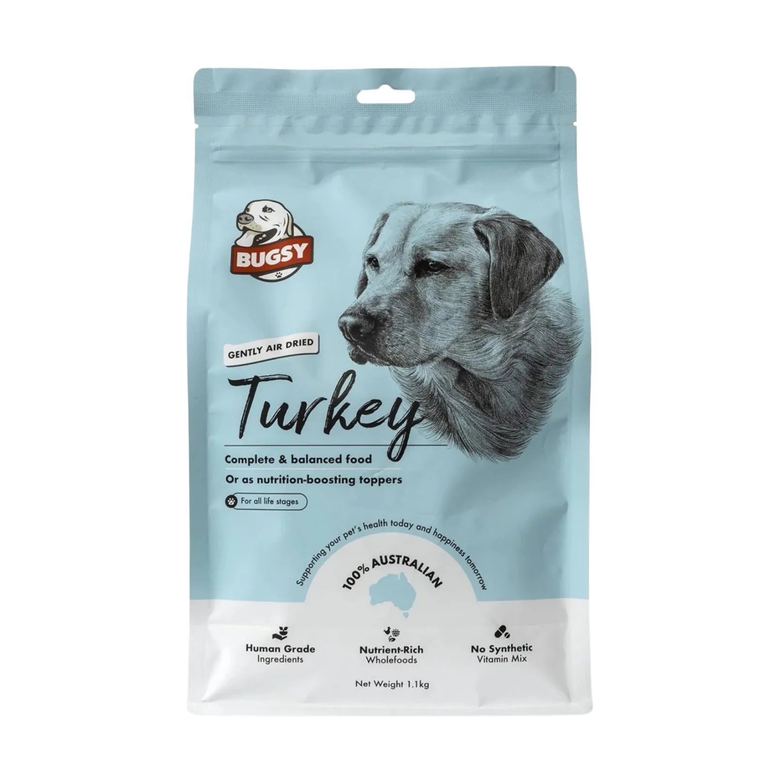 Bugsy's Air-Dried Complete & Balanced Food for Dog - Turkey
