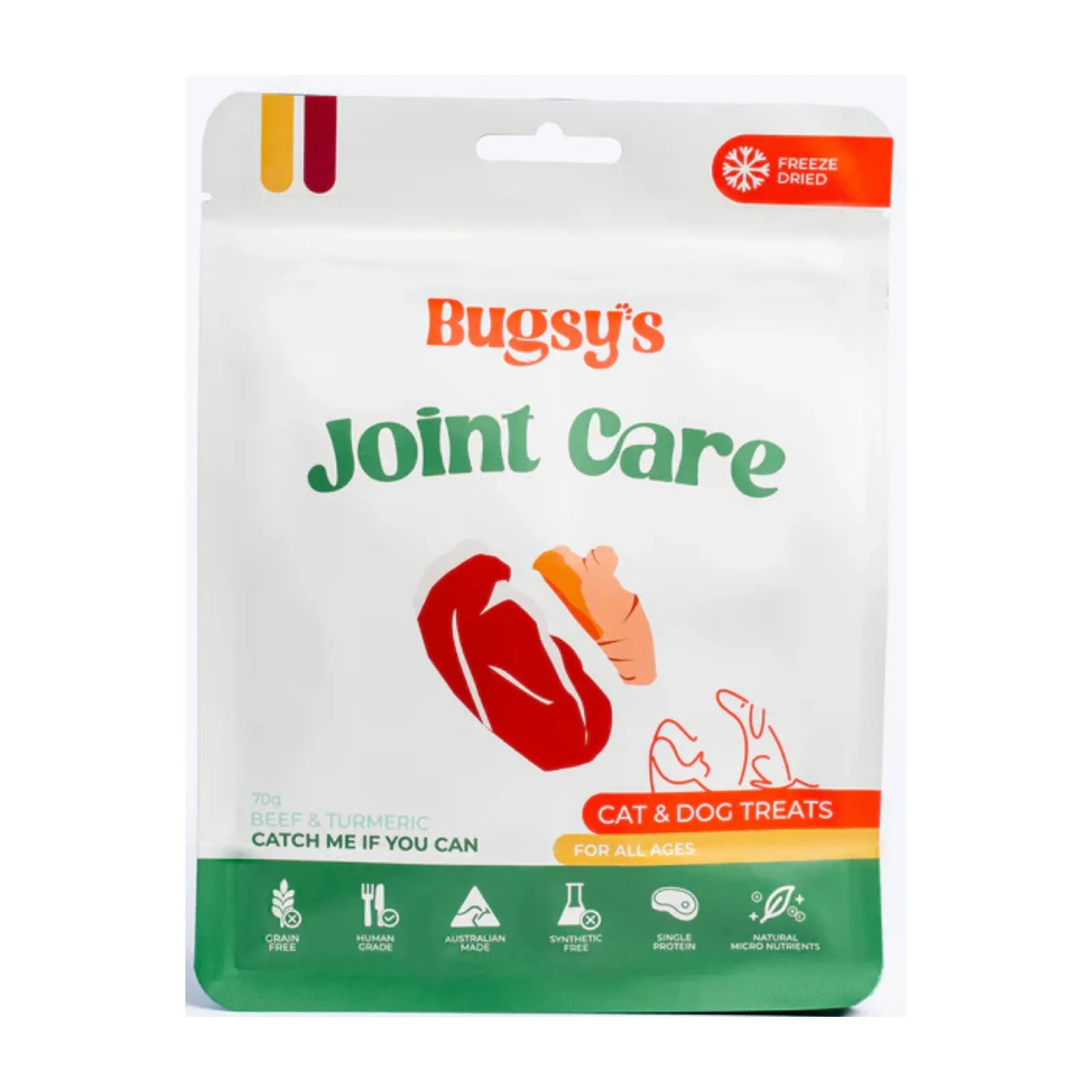 Bugsy's Freeze-Dried Joint Care Beef & Turmeric Dog & Cat Treat