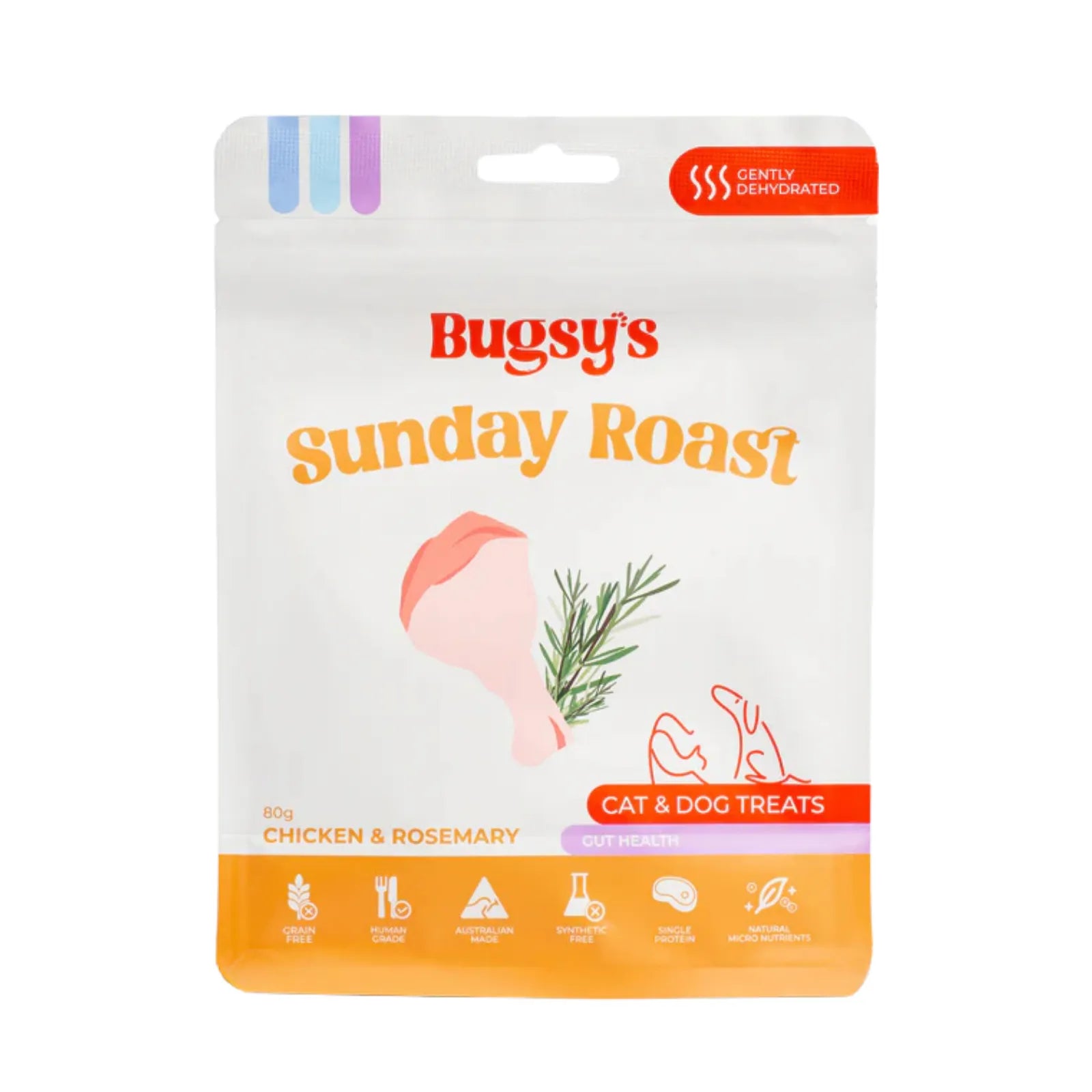 Bugsy's Sunday Roast Chicken & Rosemary Dog & Cat Treat - 80g