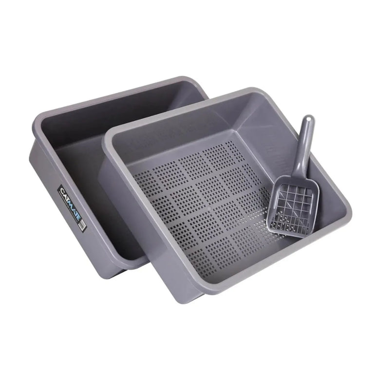 Catmate Litter Tray 3 Piece Set - Charcoal